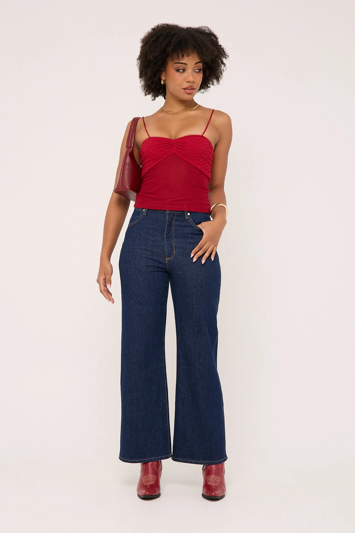 Wrangler Hi Bells Petite Jean Inkspot