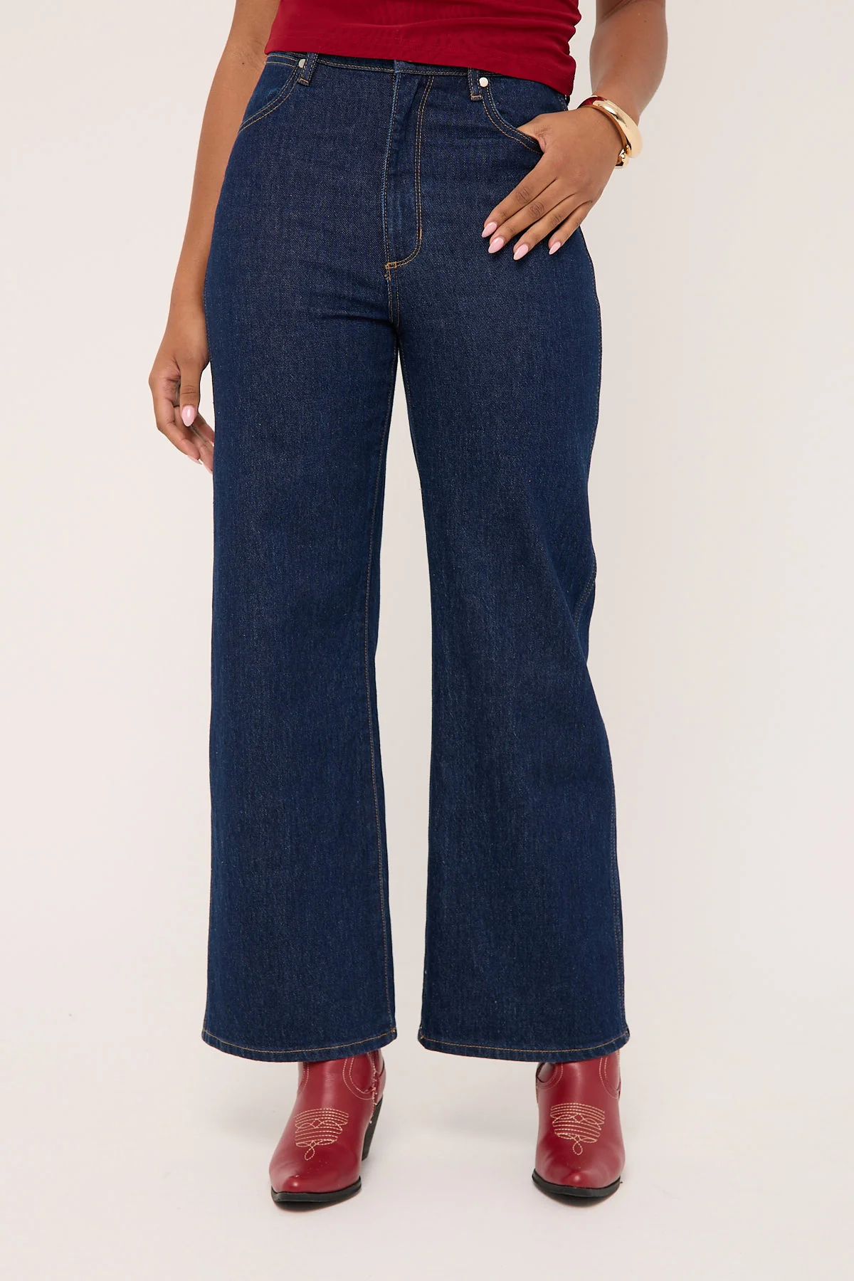 Wrangler Hi Bells Petite Jean Inkspot - Image 2