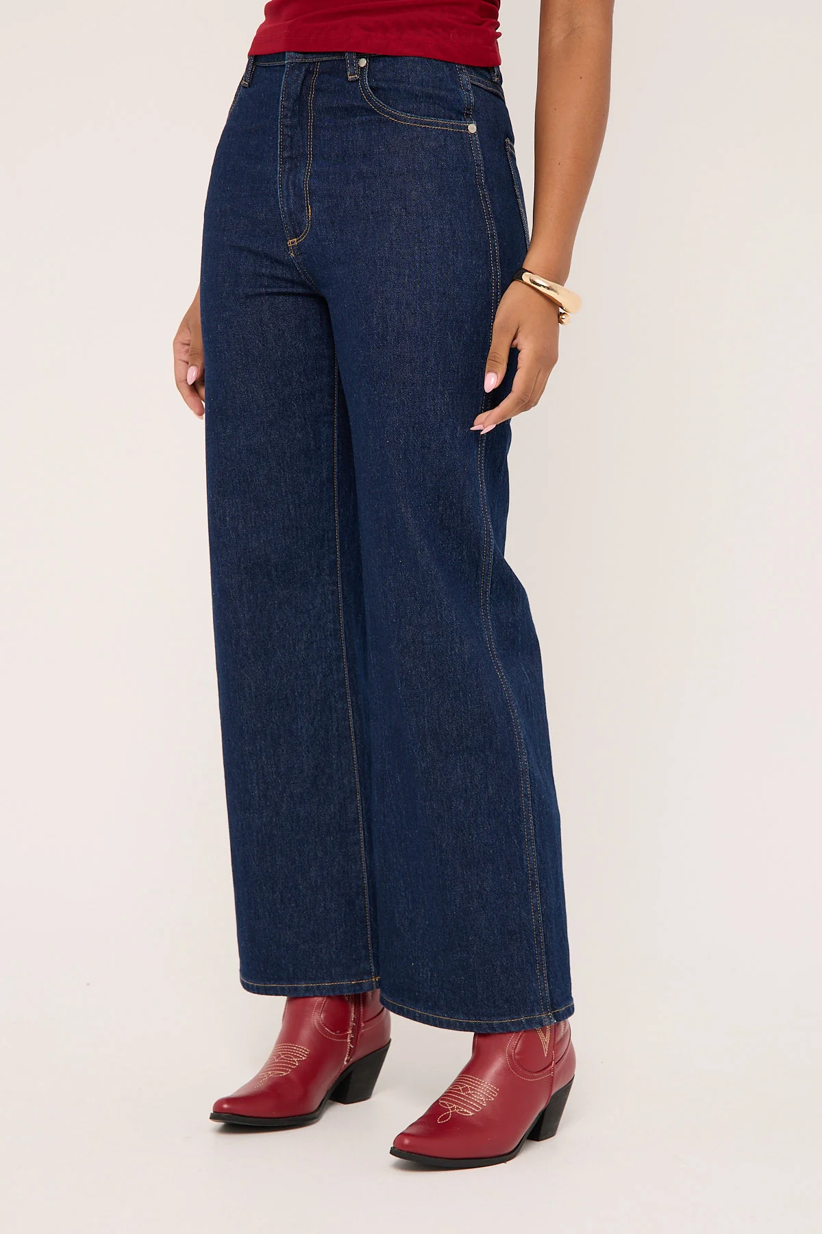 Wrangler Hi Bells Petite Jean Inkspot - Image 4