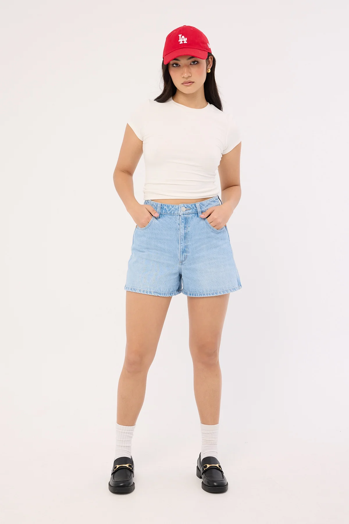 Wrangler Hi Bells Short Groove Blue - Image 3