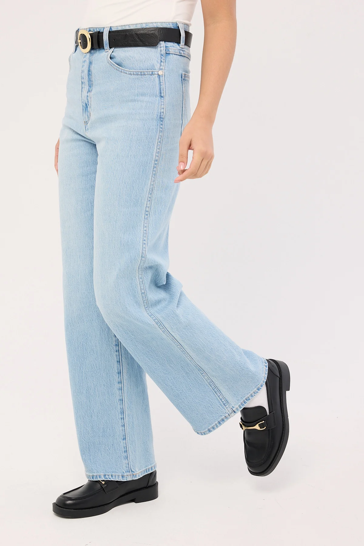 Wrangler Hi Bells Stone Cold Blue - Image 4
