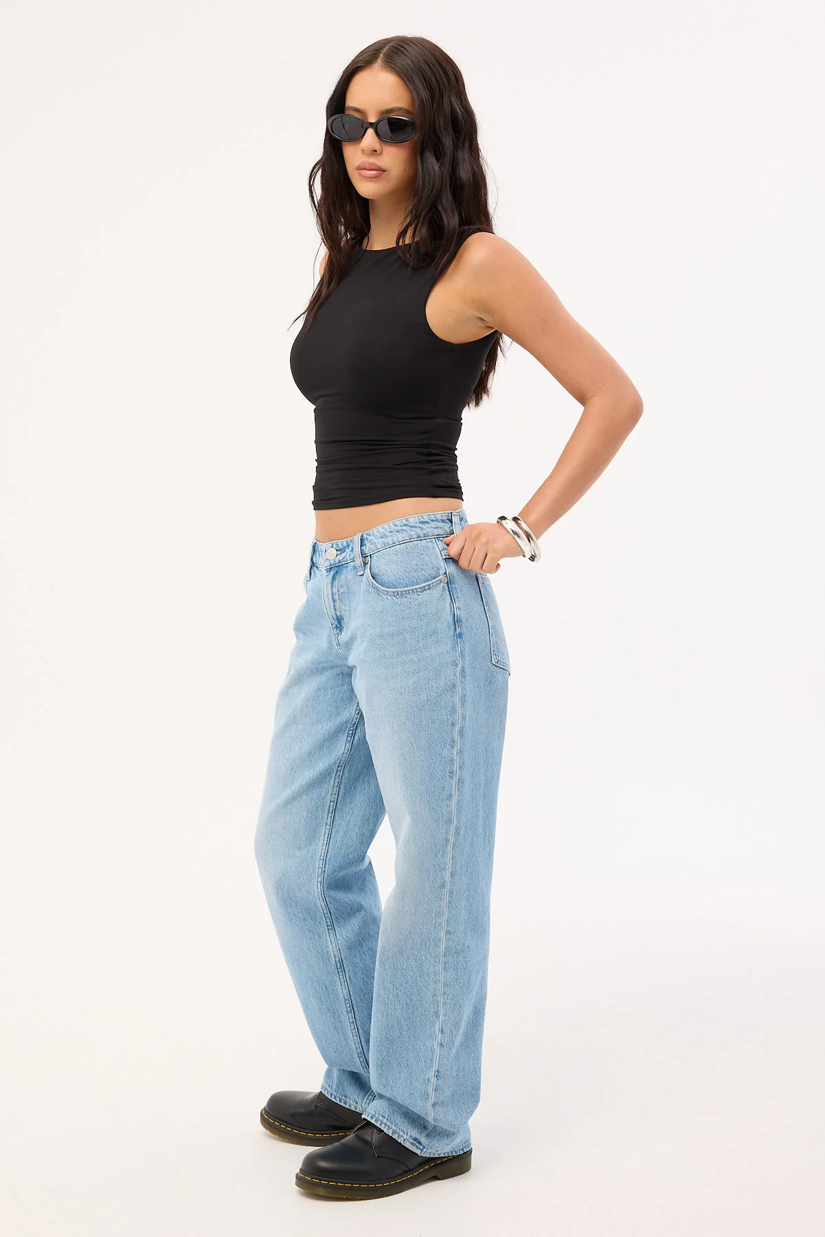 Wrangler Low Bella Baggy Jean Ocean Blue - Image 4
