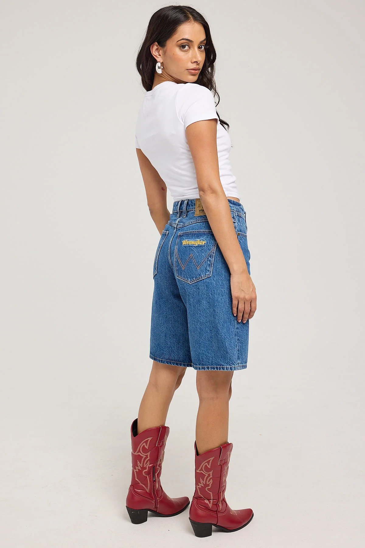 Wrangler Low Stevie Jort Lightning Blue - Image 3