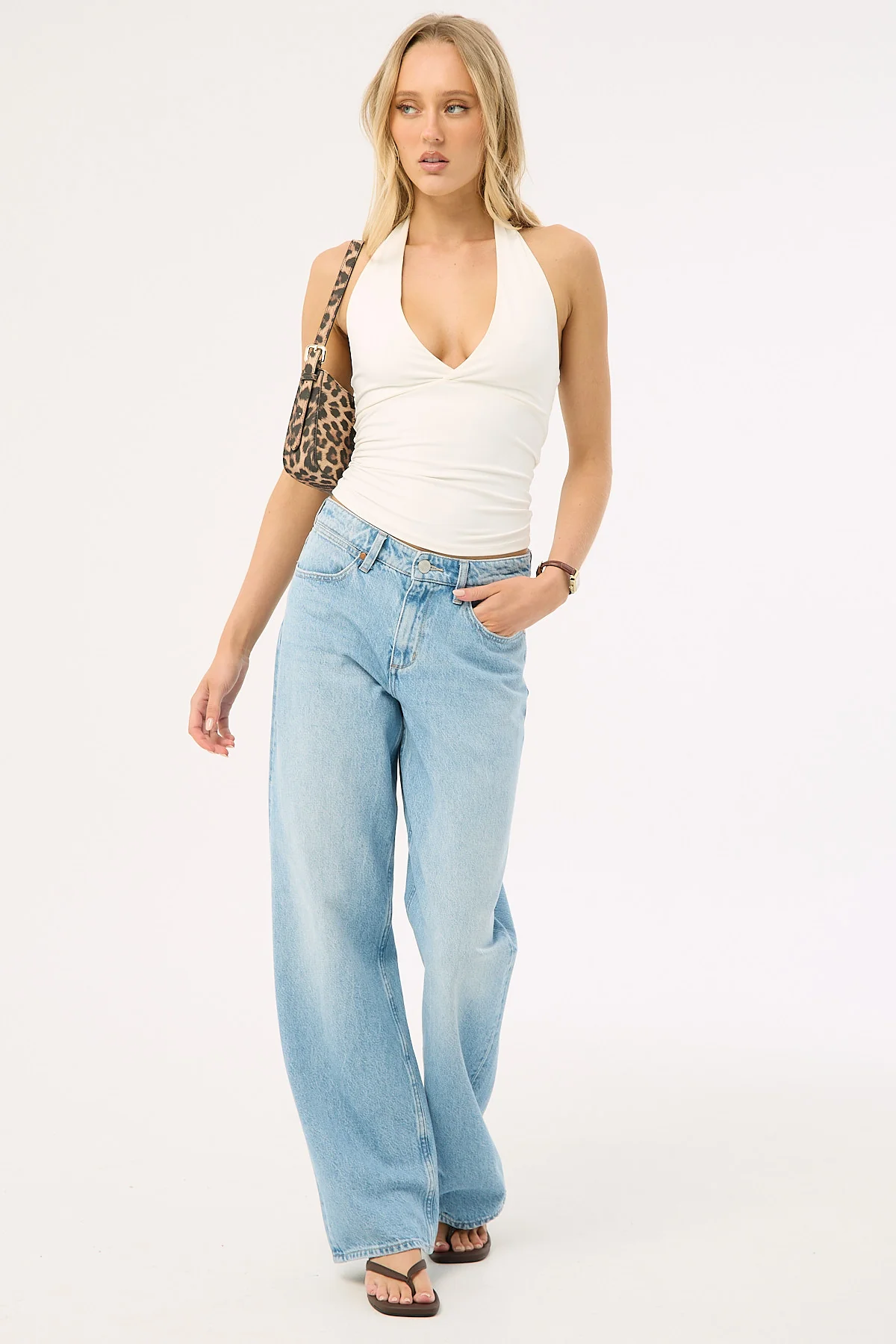 Wrangler Mid Bella Baggy Jean Groove Blue - Image 2