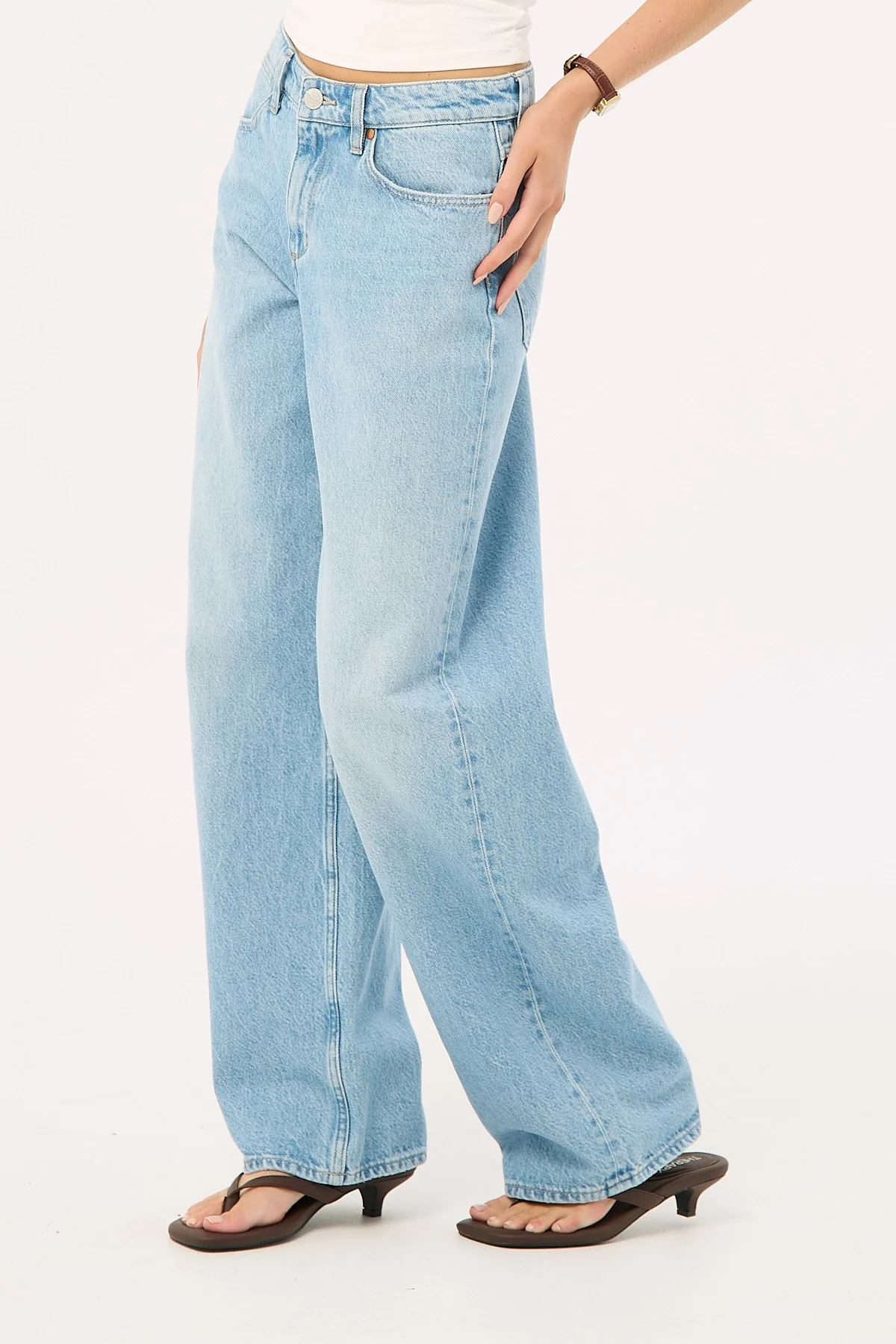 Wrangler Mid Bella Baggy Jean Groove Blue - Image 5