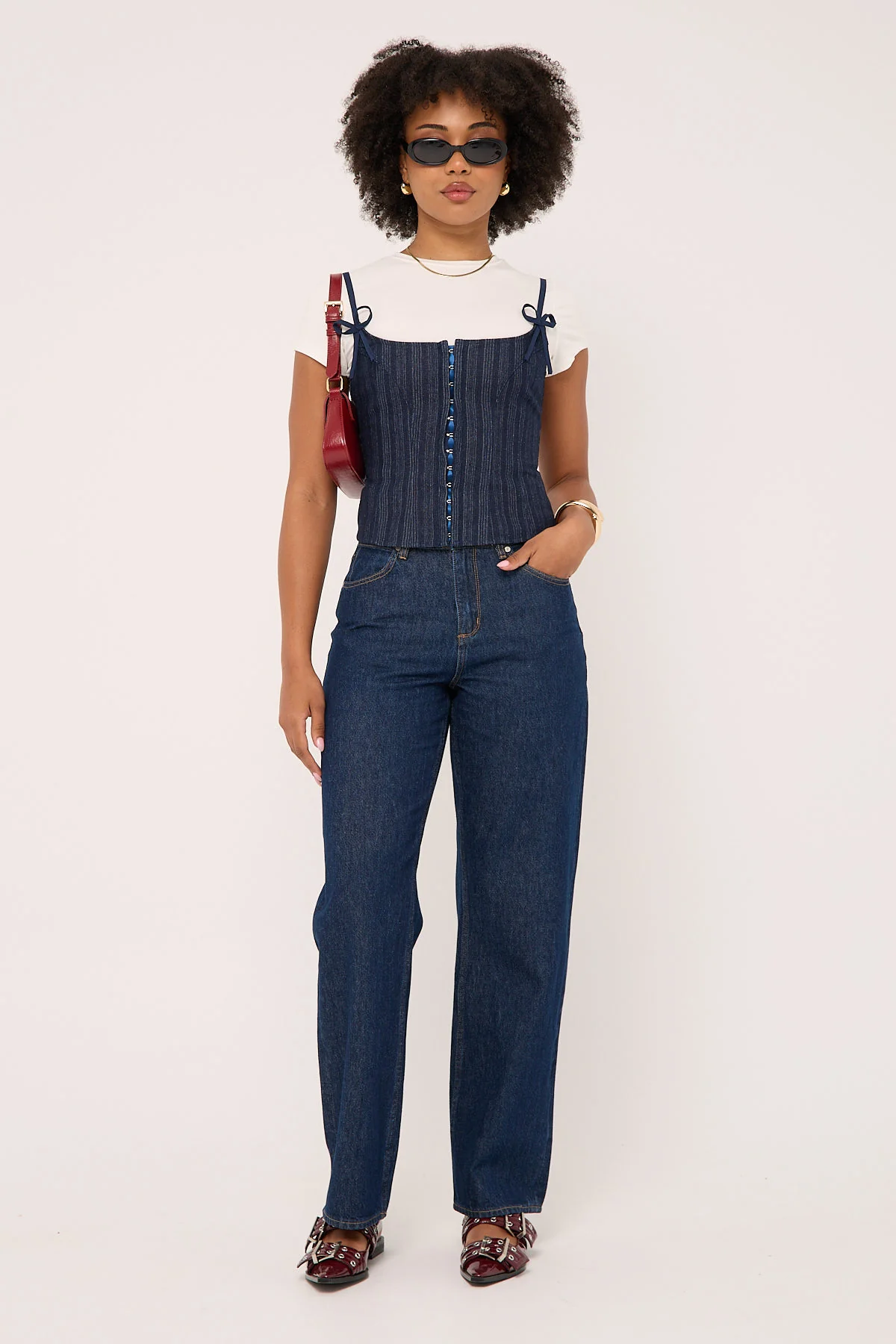 Wrangler Mid Bella Baggy Jean Inkspot