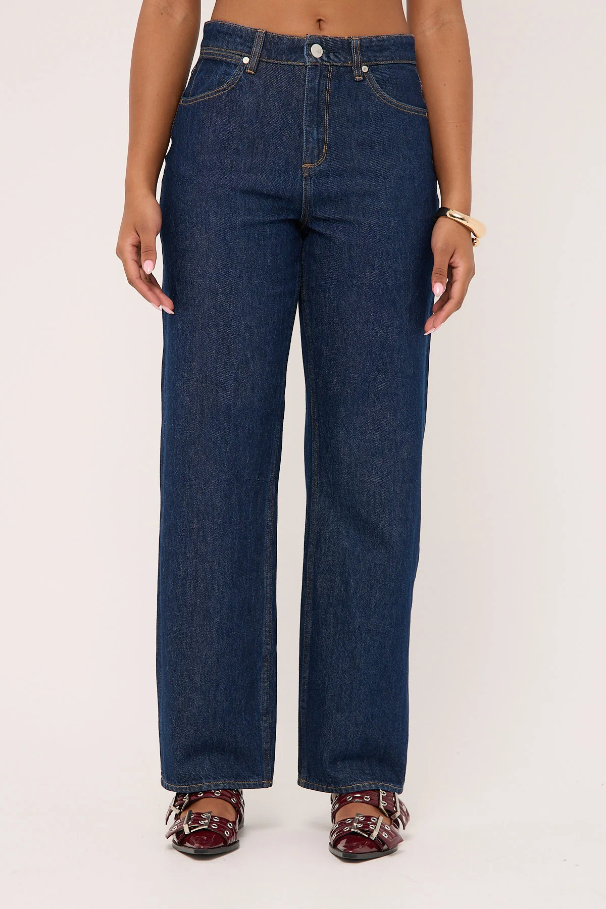 Wrangler Mid Bella Baggy Jean Inkspot - Image 8