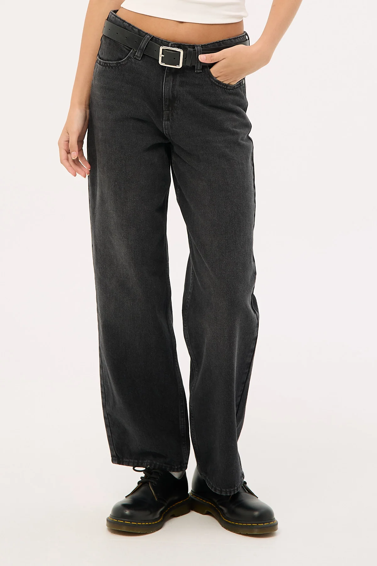 Wrangler Mid Bella Baggy Jean Sondered Black - Image 2
