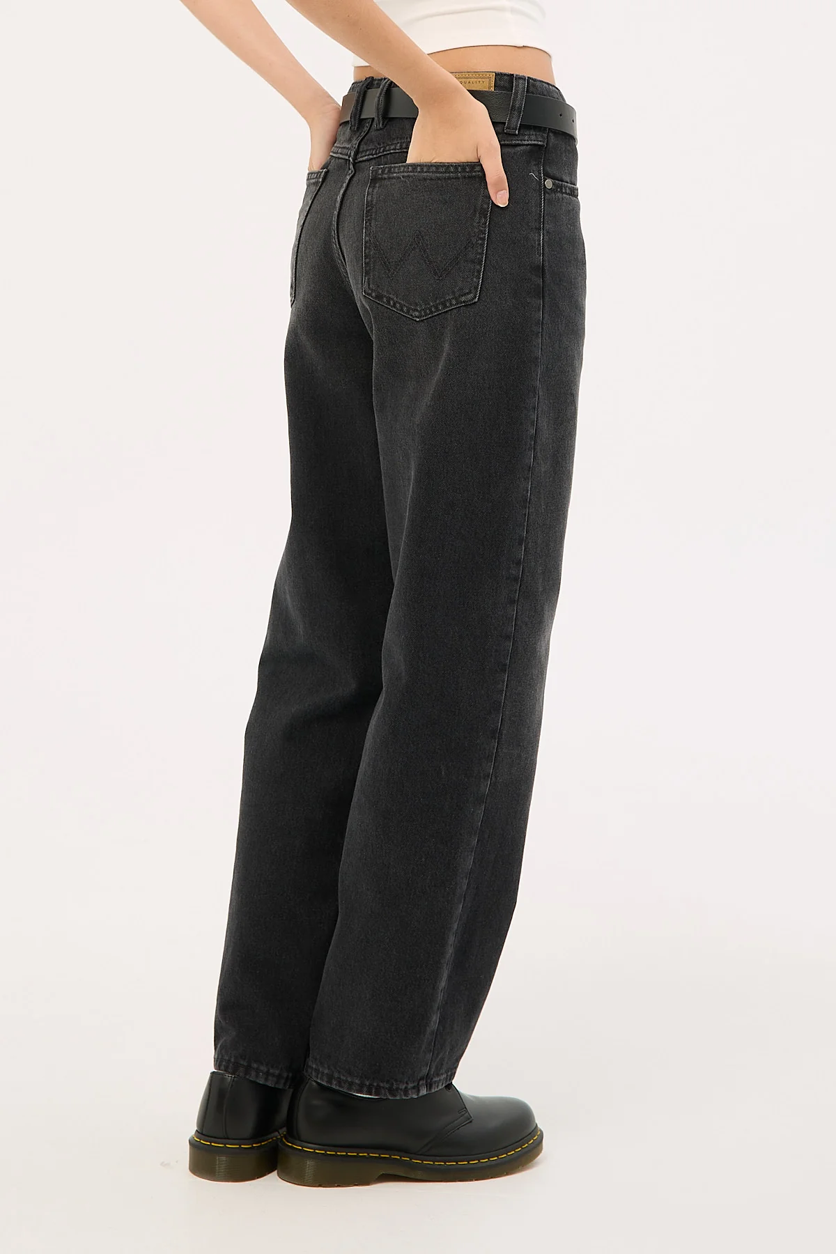 Wrangler Mid Bella Baggy Jean Sondered Black - Image 6