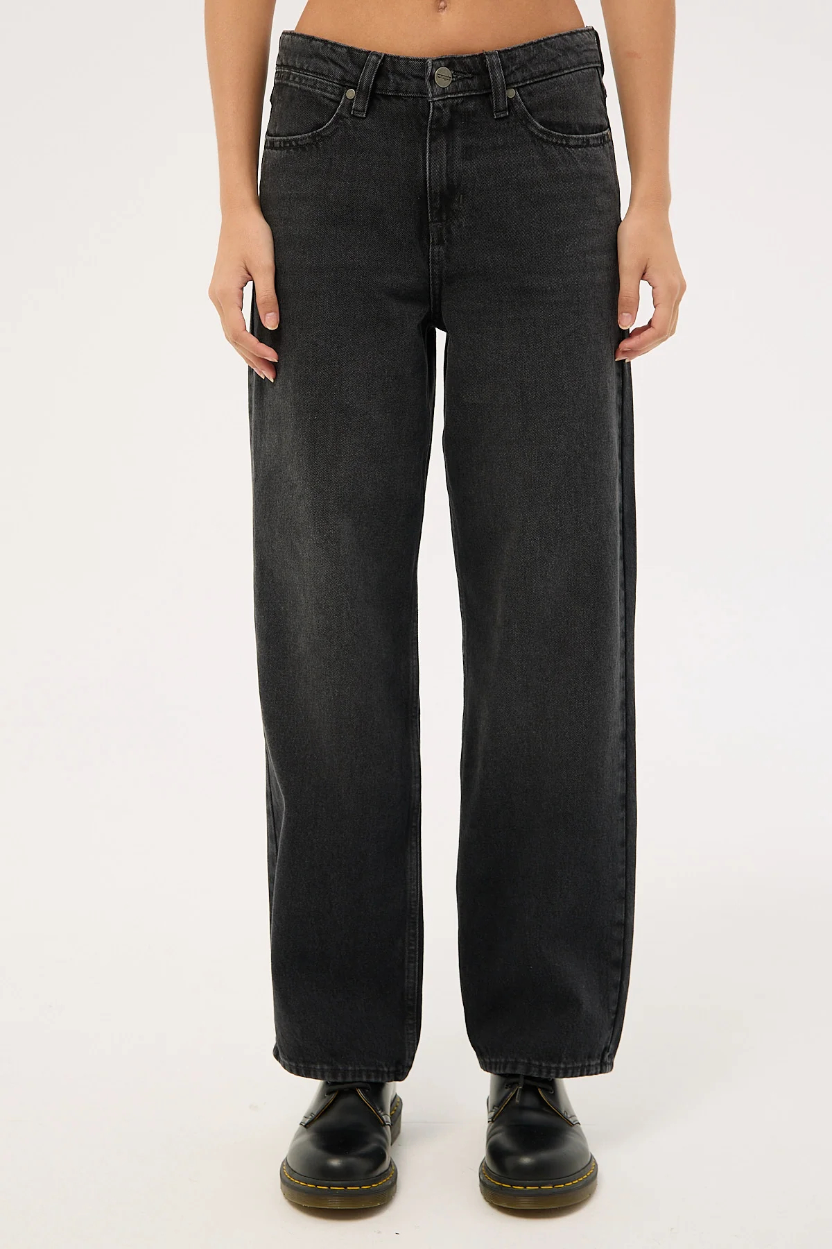 Wrangler Mid Bella Baggy Jean Sondered Black - Image 8