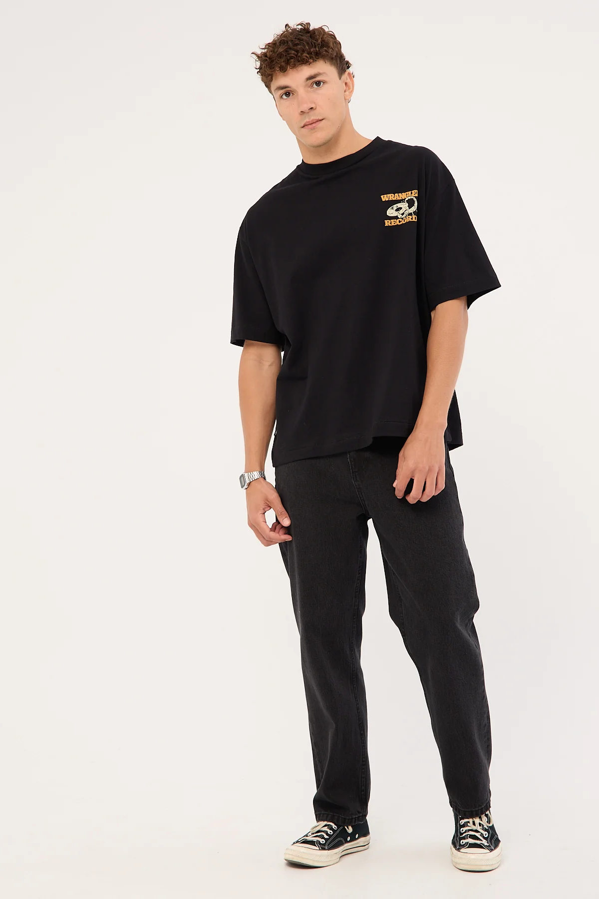 Wrangler Records Boxcar Tee Black - Image 2