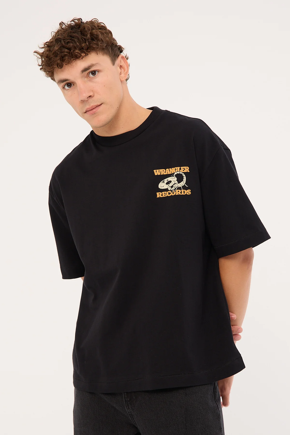 Wrangler Records Boxcar Tee Black - Image 3