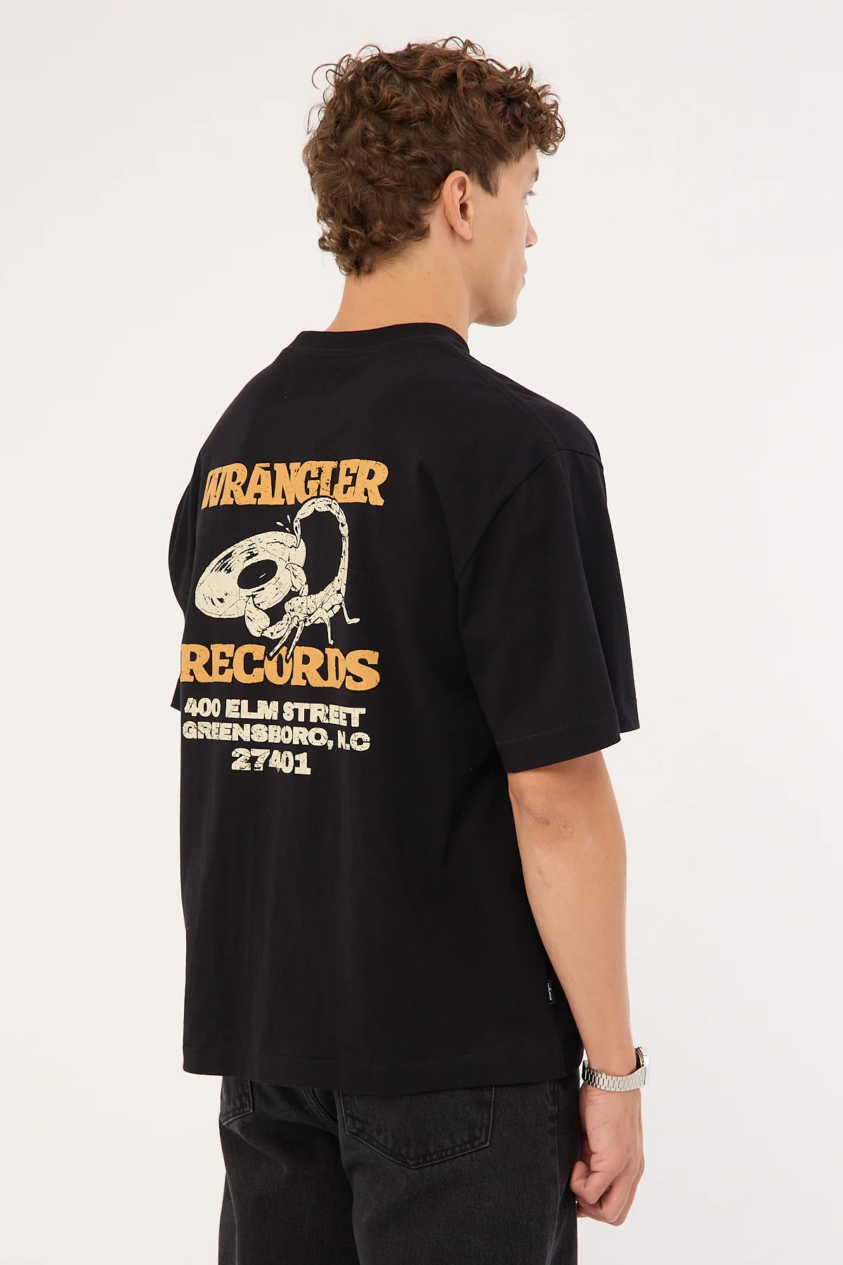 Wrangler Records Boxcar Tee Black - Image 4
