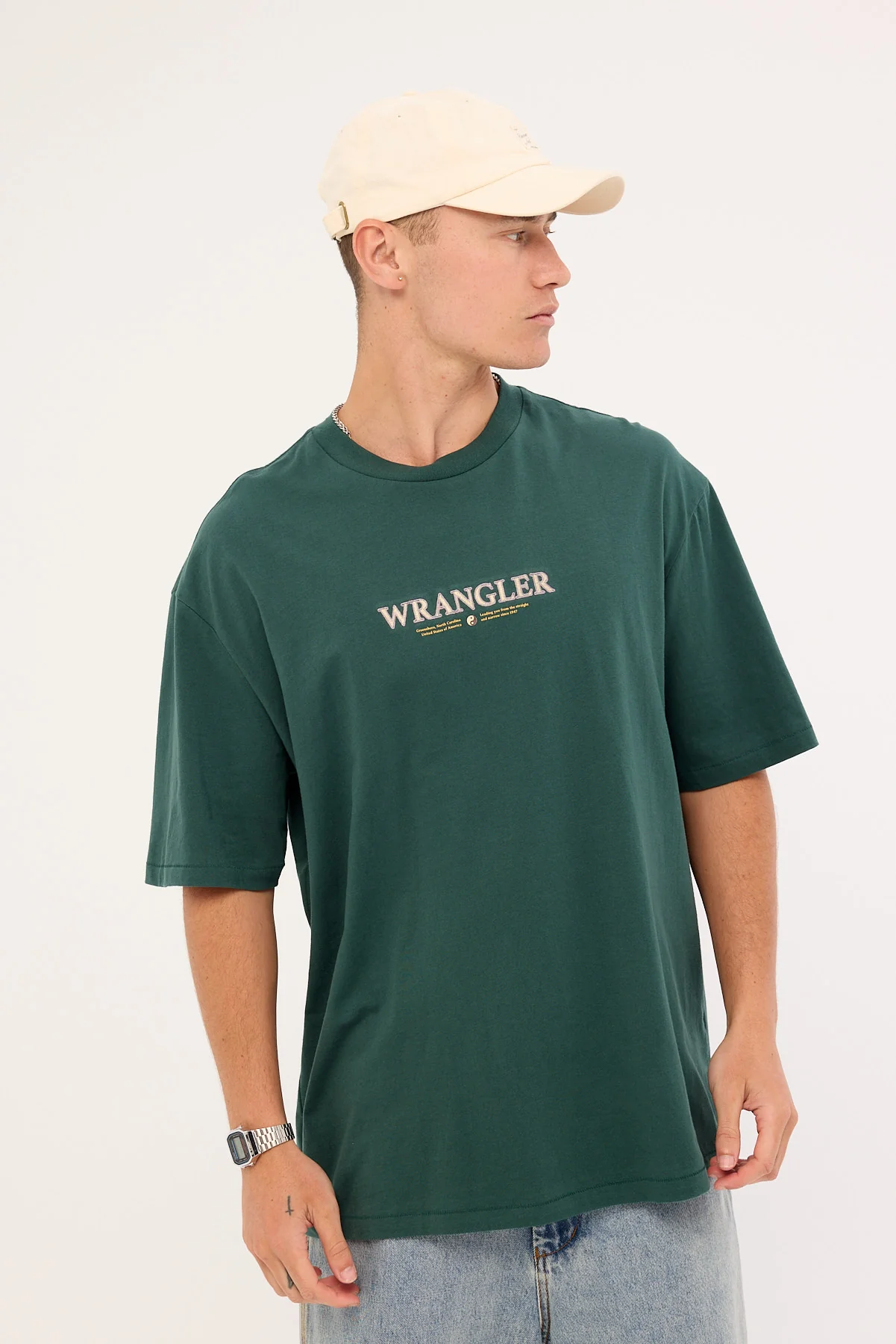Wrangler Revival Slacker Tee Dark Pine