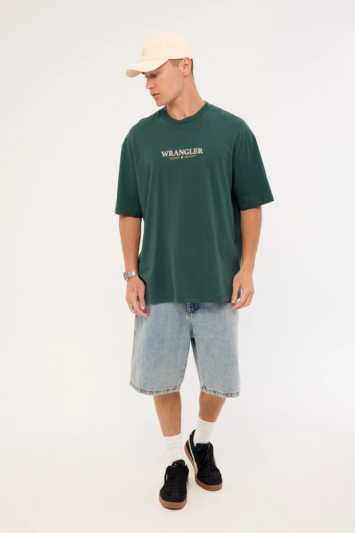 Wrangler Revival Slacker Tee Dark Pine - Image 2