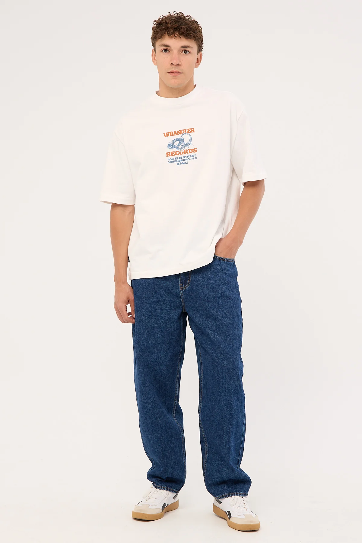 Wrangler Scratch Boxcar Tee White