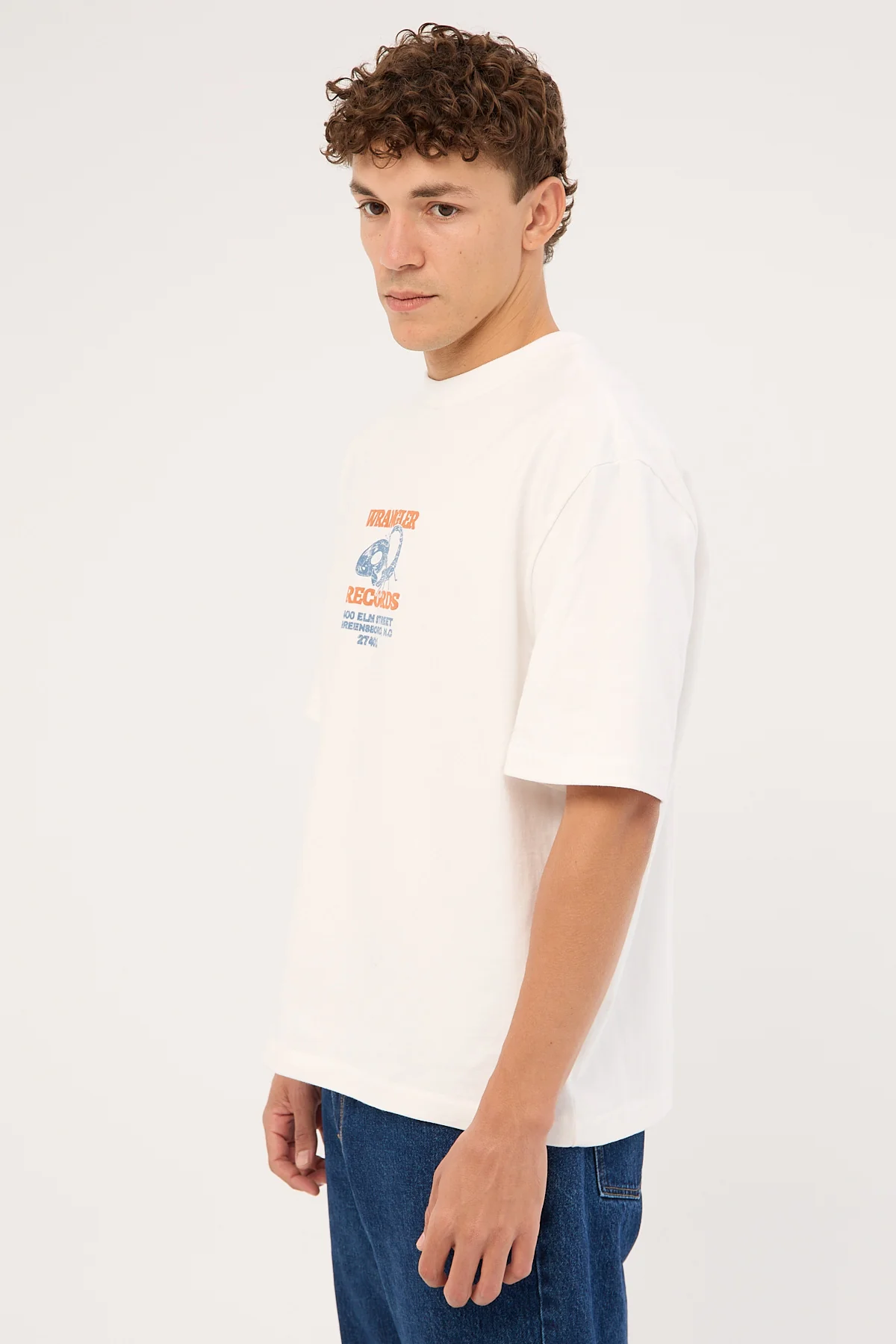 Wrangler Scratch Boxcar Tee White - Image 3