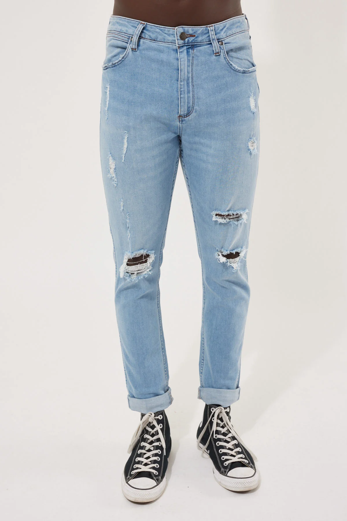 Wrangler Sid Crop Jean Whiplash Blue - Image 4