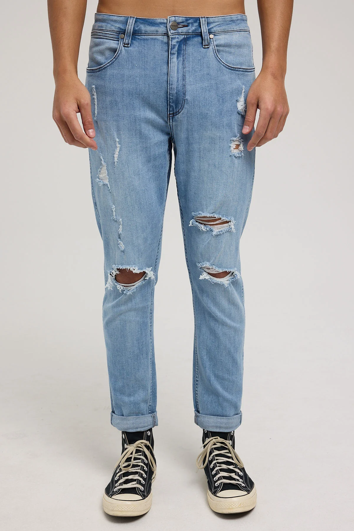 Wrangler Sid Crop Jean Whiplash Blue - Image 9