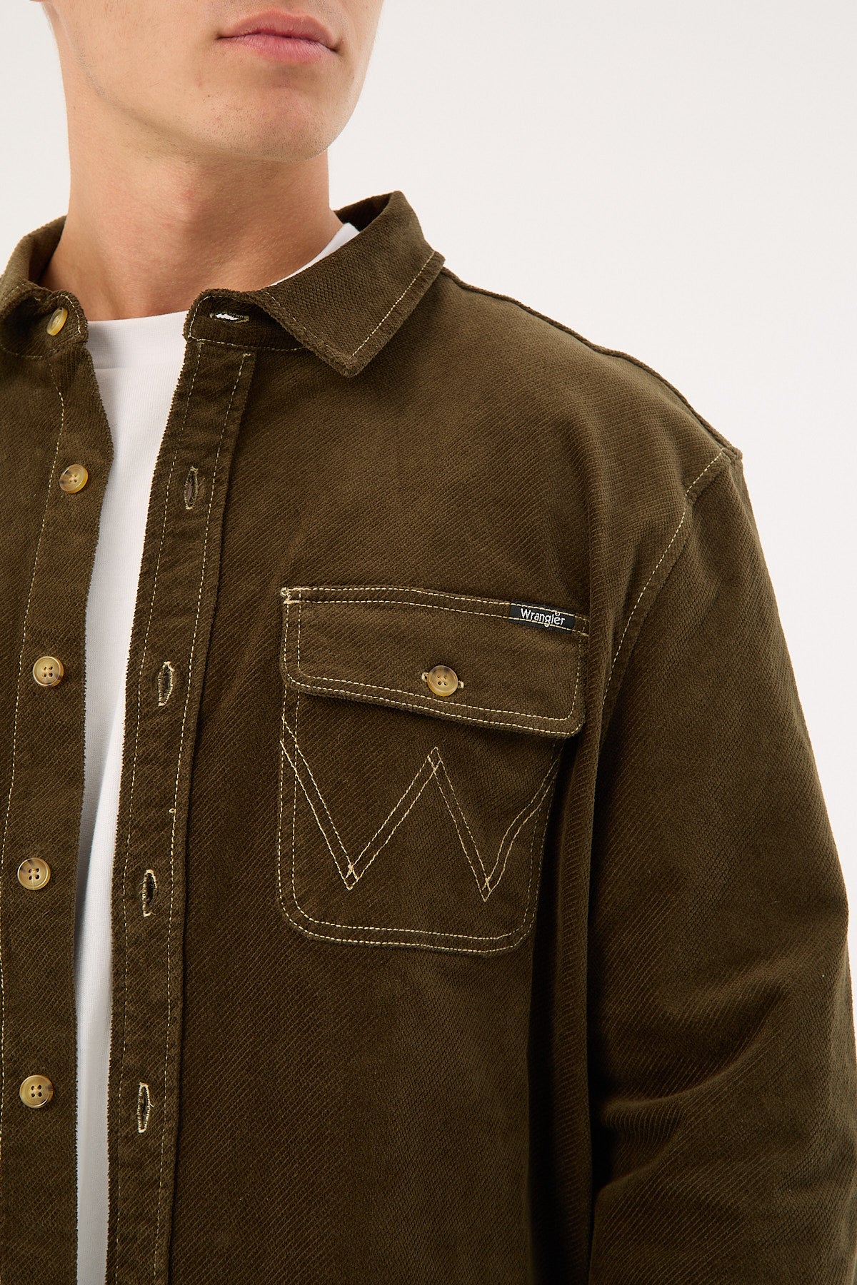 Wrangler Trade Shacket Dark Forest - Image 7