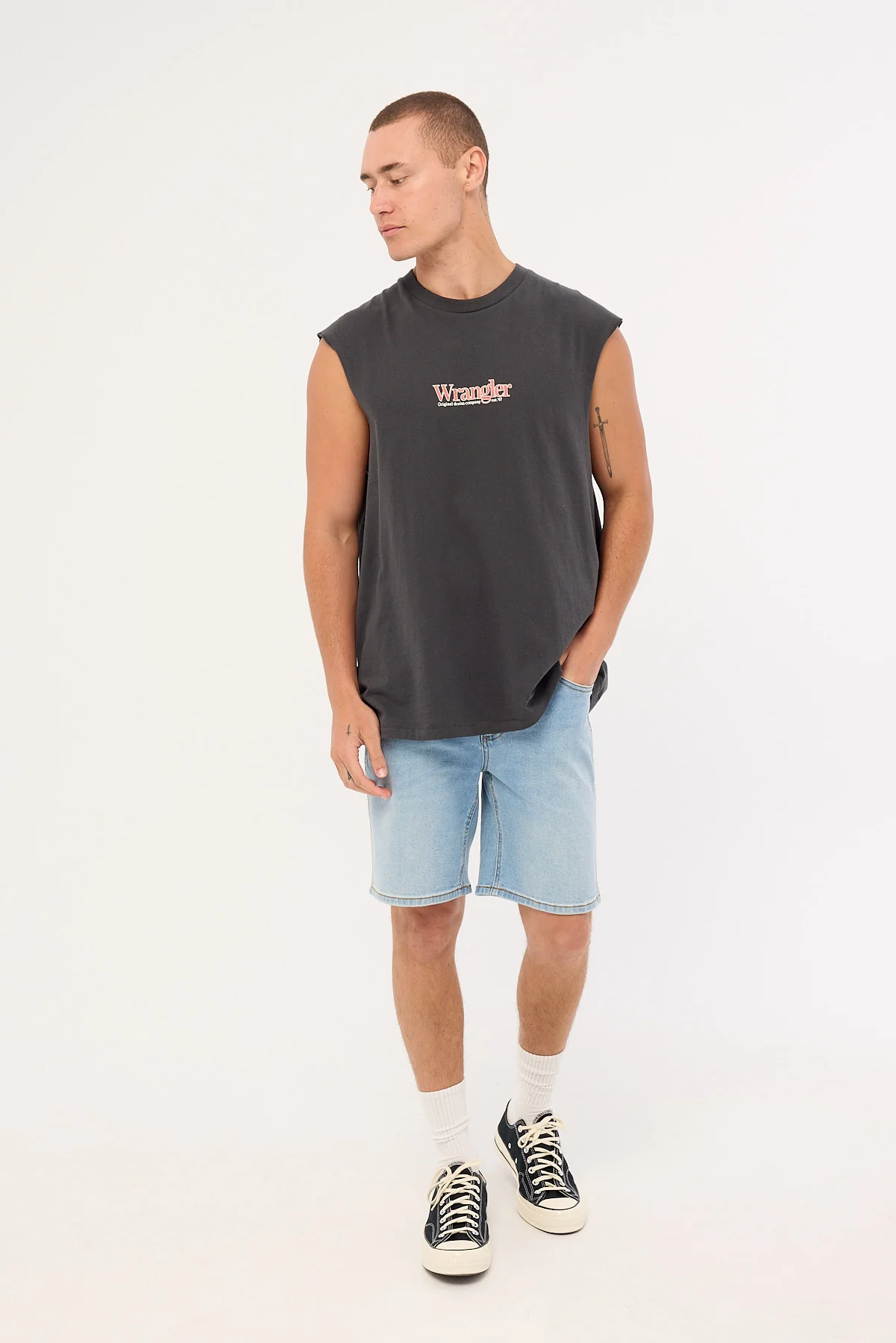 Wrangler Wrangler 47 Muscle Tee Dark Slate - Image 2