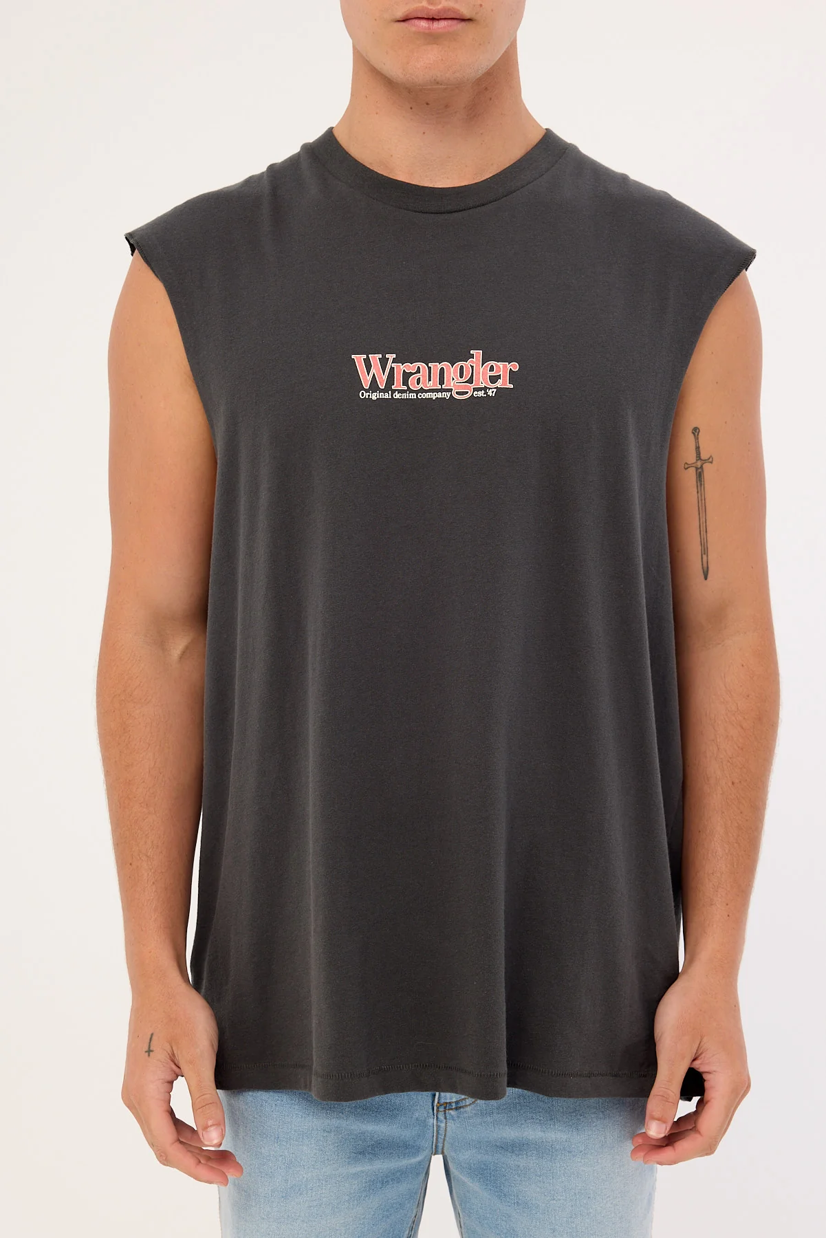 Wrangler Wrangler 47 Muscle Tee Dark Slate - Image 6