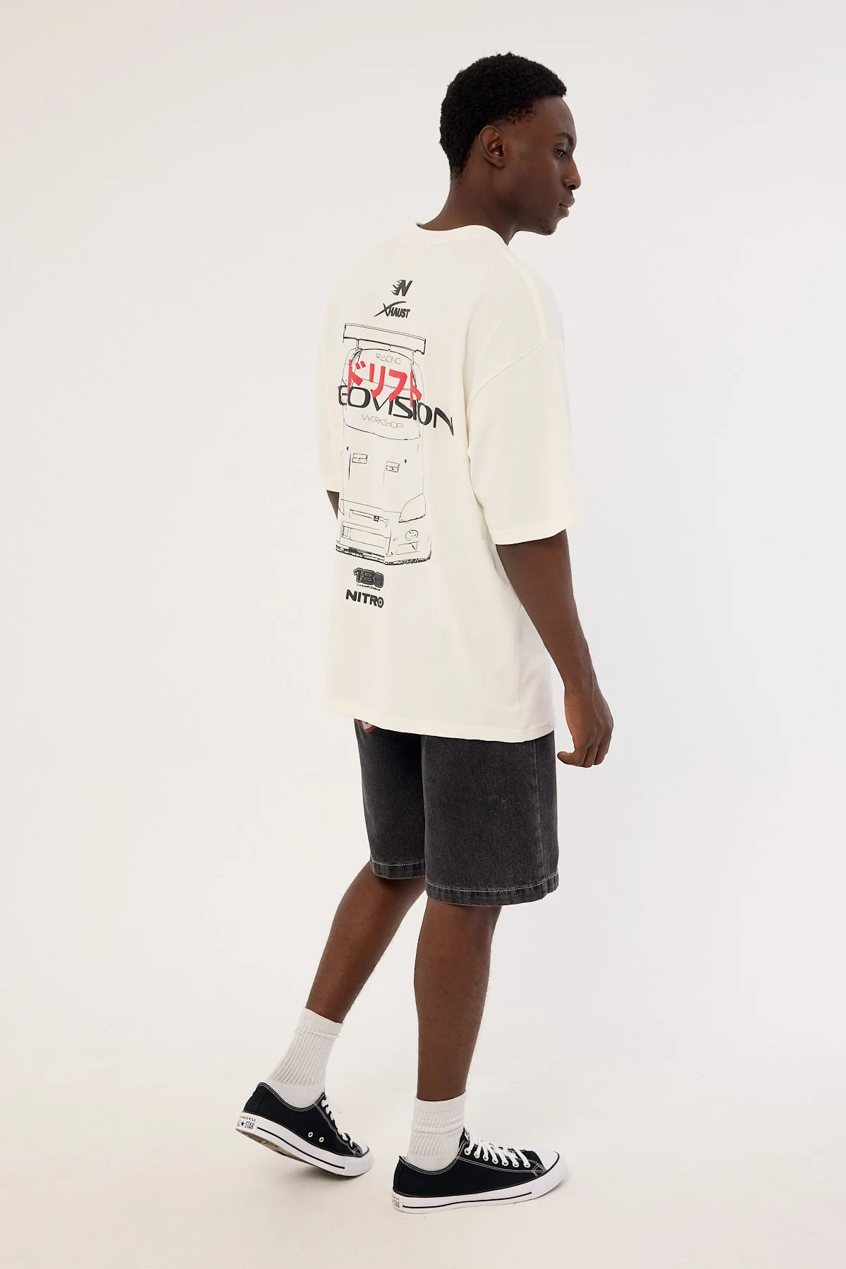 Xlarge 91 Star Bull Denim 91 Short Washed Black - Image 5
