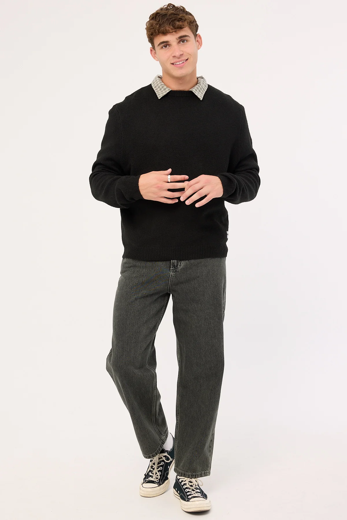 Xlarge 91 Star Knit Sweater Black