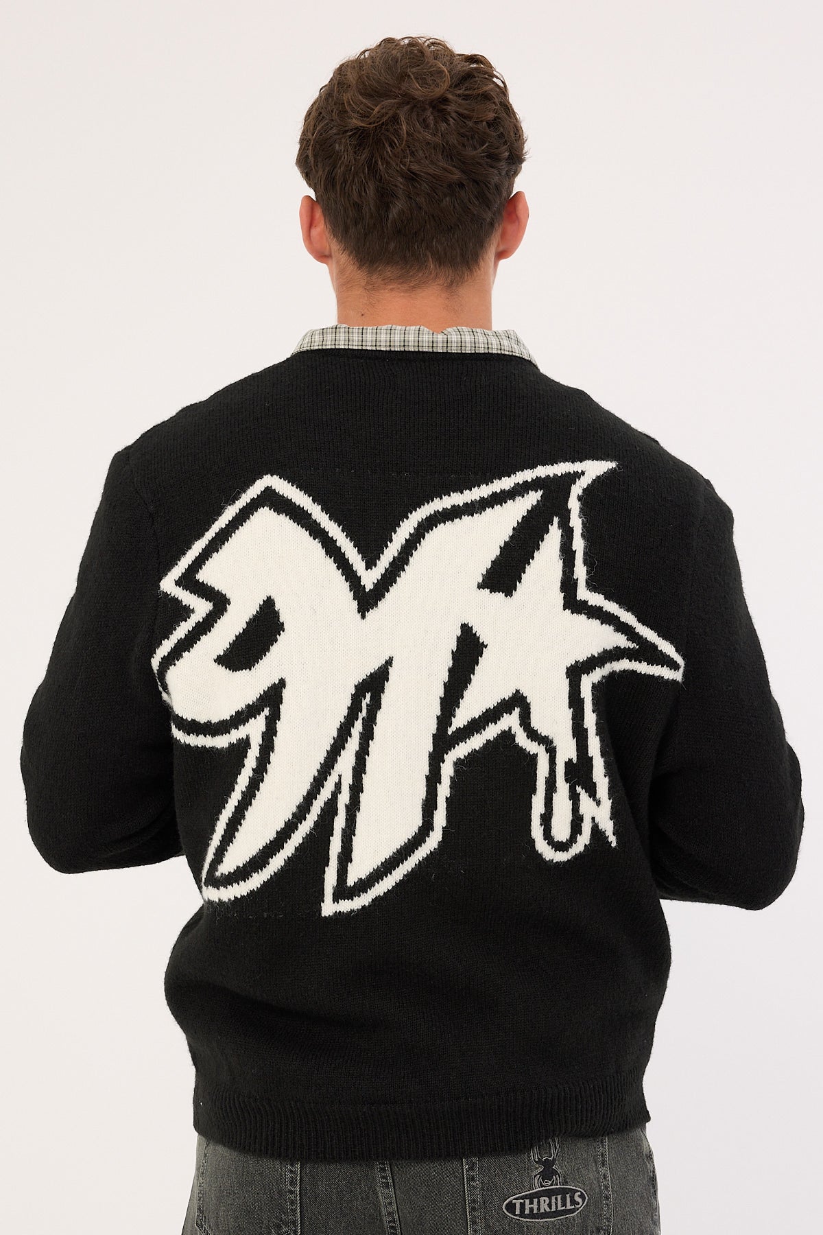 Xlarge 91 Star Knit Sweater Black - Image 5
