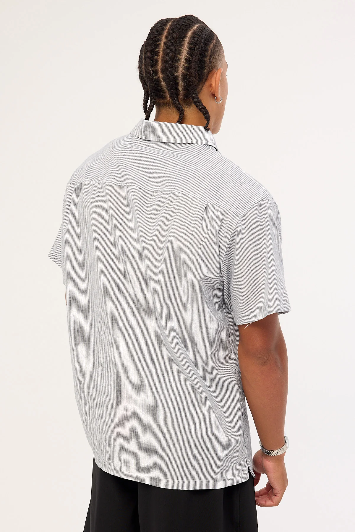 Xlarge 91 Star Short Sleeve Shirt White Blue Stripe - Image 4