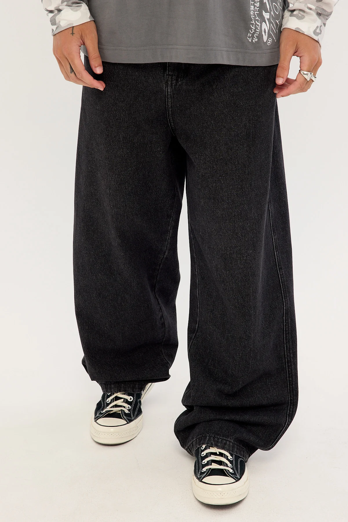 Xlarge Baggy Bull Denim 91 Pant Faded Black - Image 2