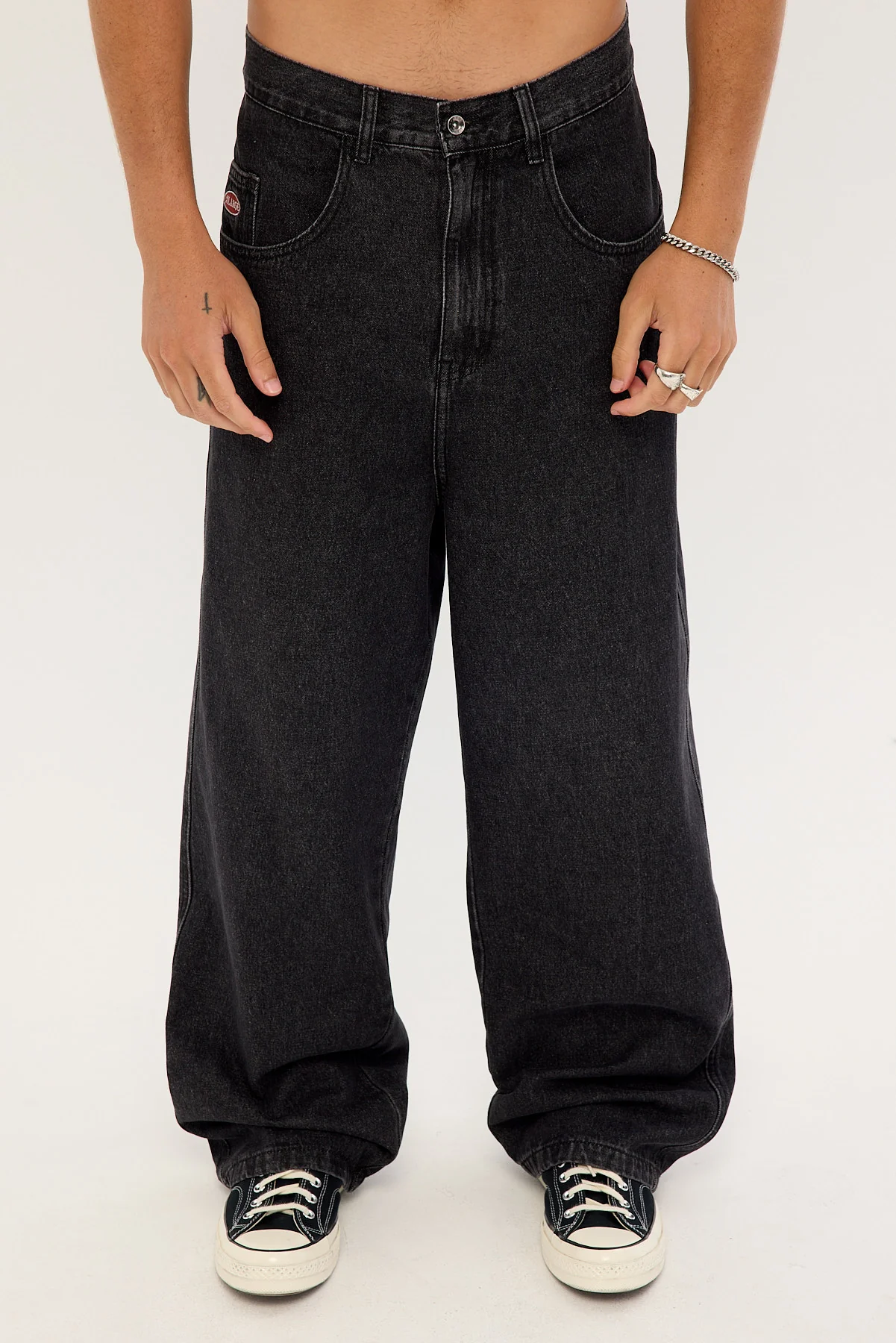 Xlarge Baggy Bull Denim 91 Pant Faded Black - Image 7