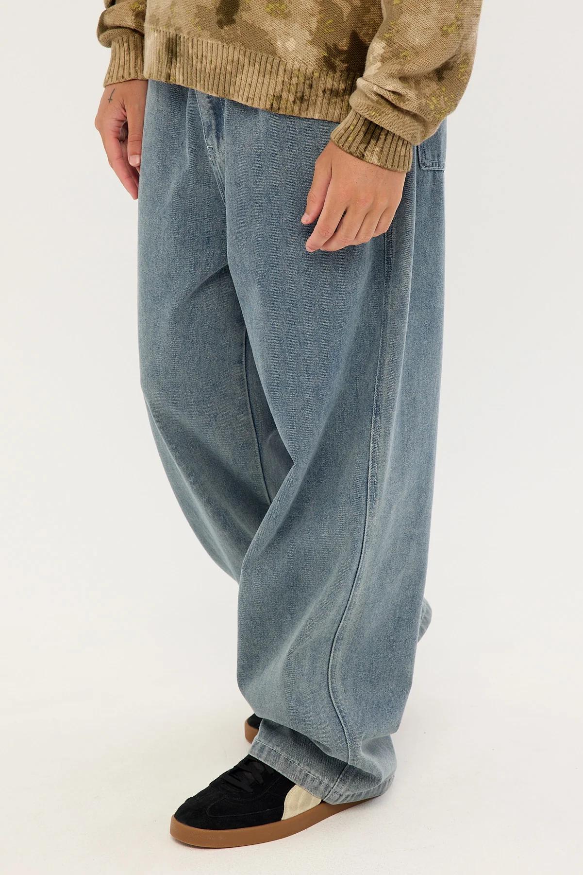 Xlarge Baggy Bull Denim 91 Pant Vintage Blue Pink - Image 3
