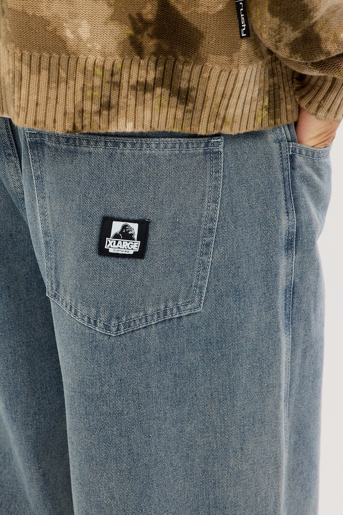 Xlarge Baggy Bull Denim 91 Pant Vintage Blue Pink - Image 6