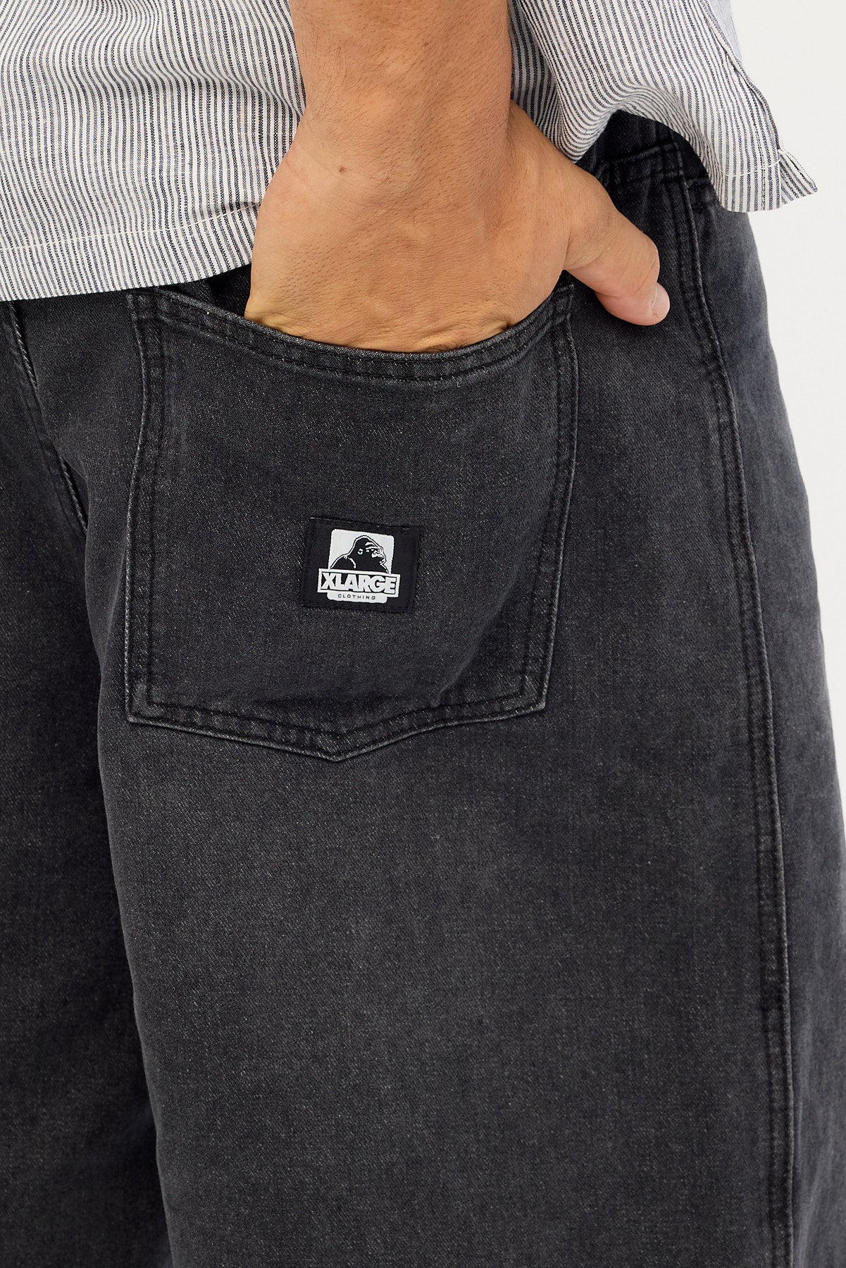 Xlarge Baggy Bull Denim 91 Short Faded Black - Image 6