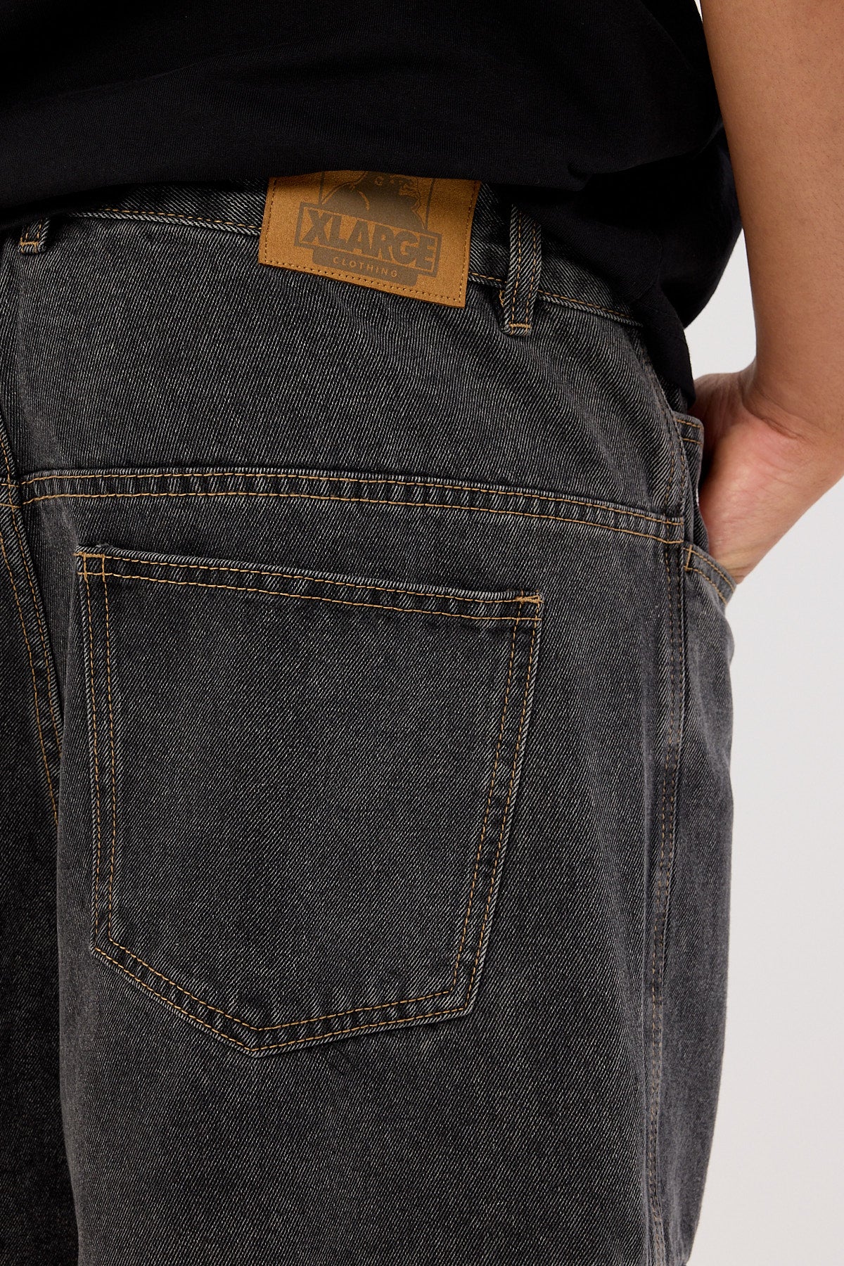 Xlarge Baggy Cargo Denim 91 Short Washed Black - Image 7