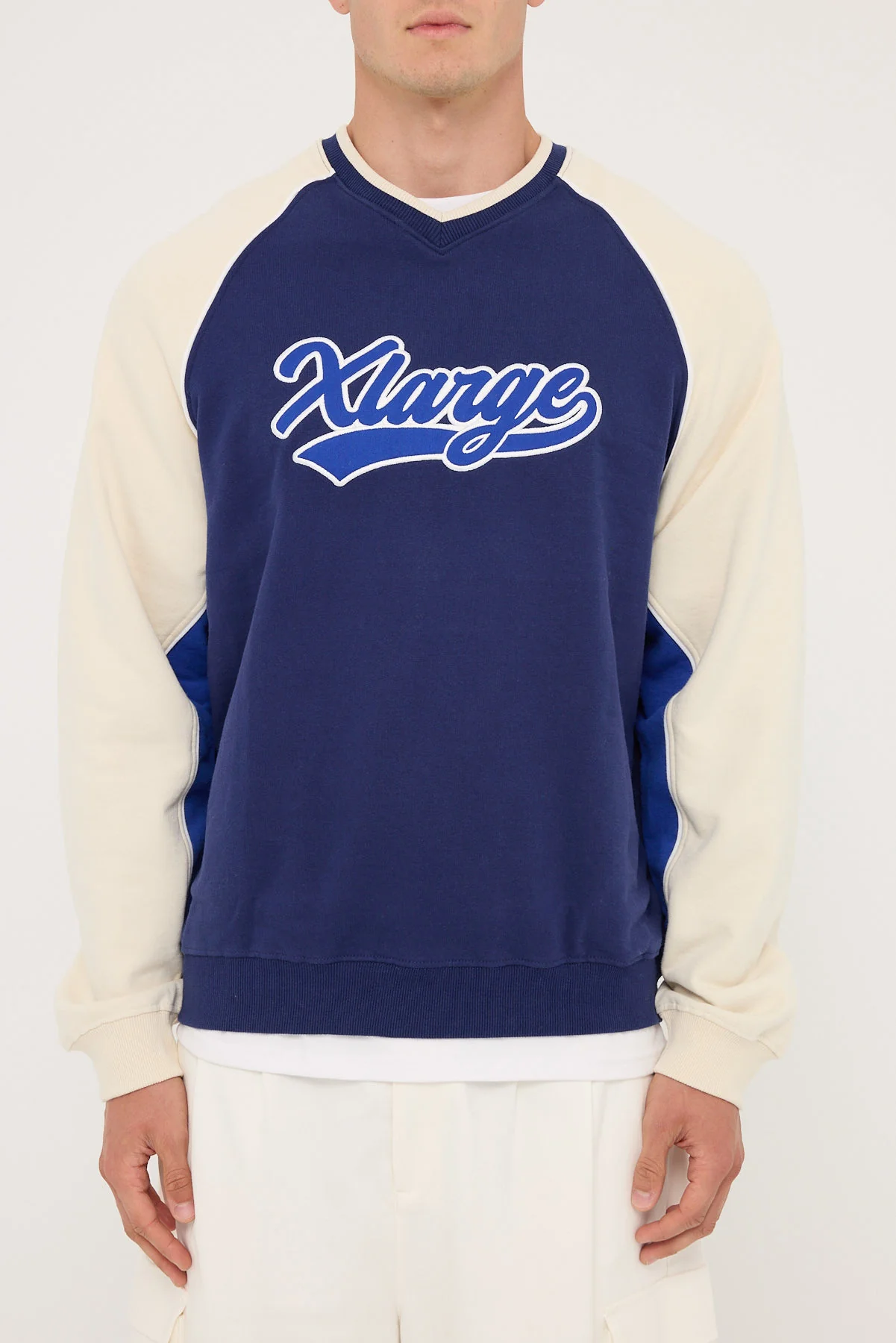Xlarge Baseball Raglan Crew Navy - Image 6