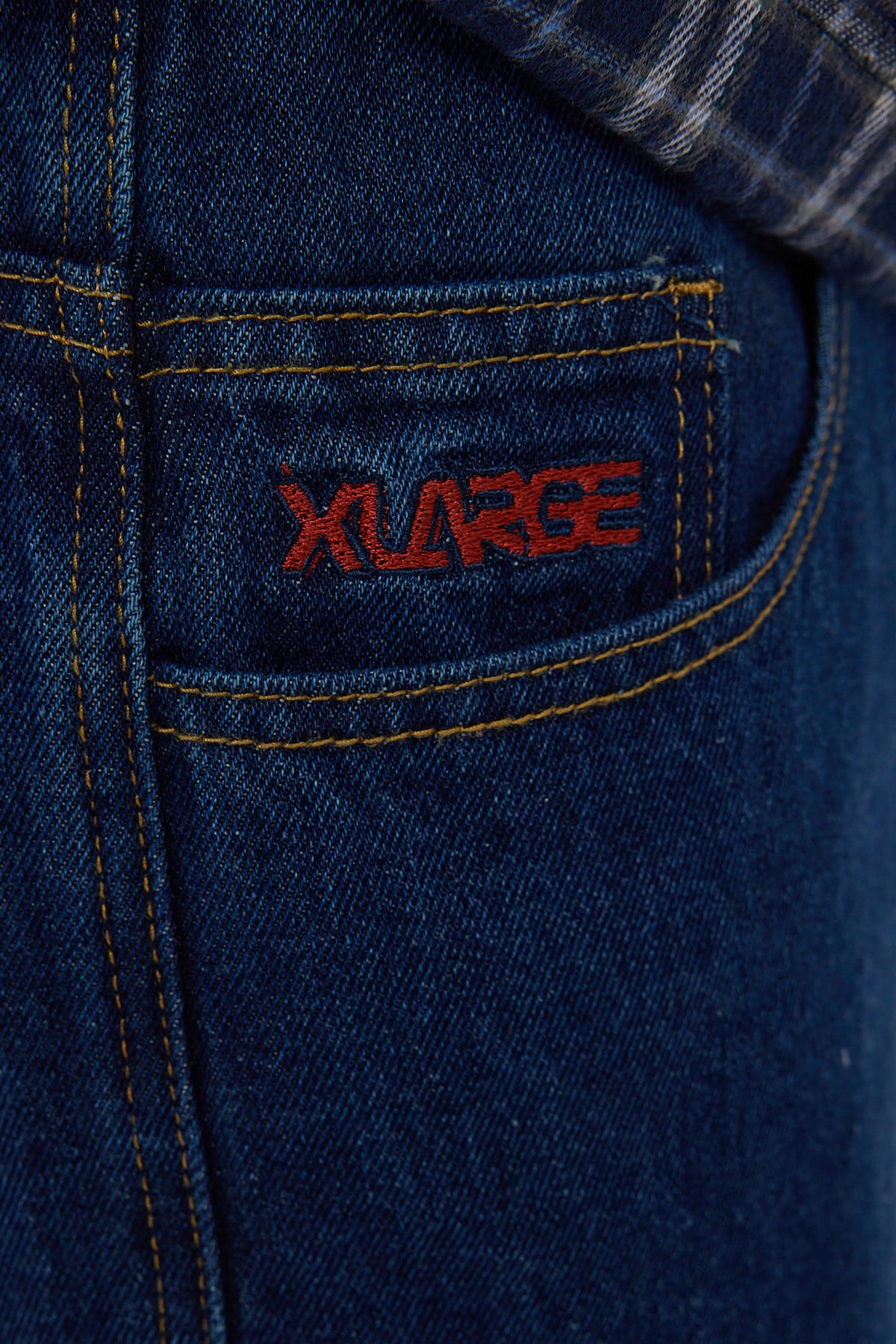Xlarge EMB Pocket Bull Denim Pant Raw Indigo - Image 4
