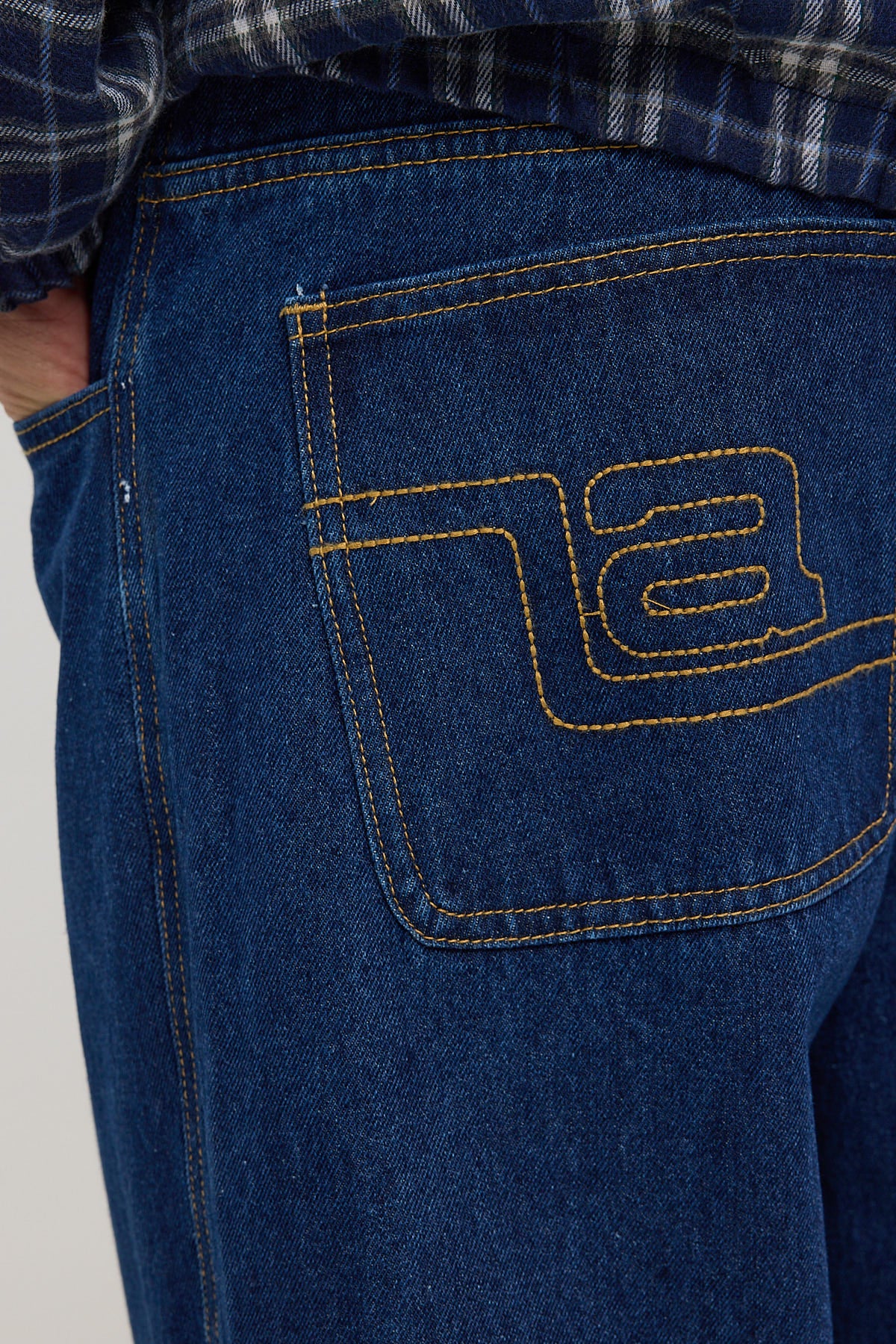 Xlarge EMB Pocket Bull Denim Pant Raw Indigo - Image 5