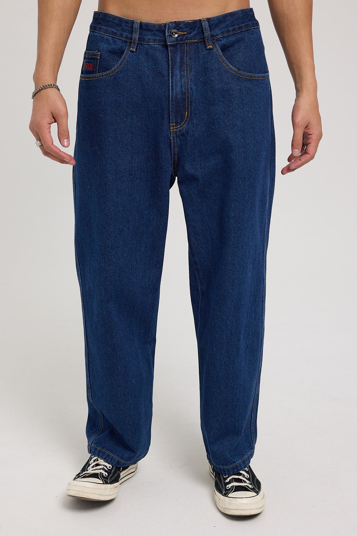 Xlarge EMB Pocket Bull Denim Pant Raw Indigo - Image 6