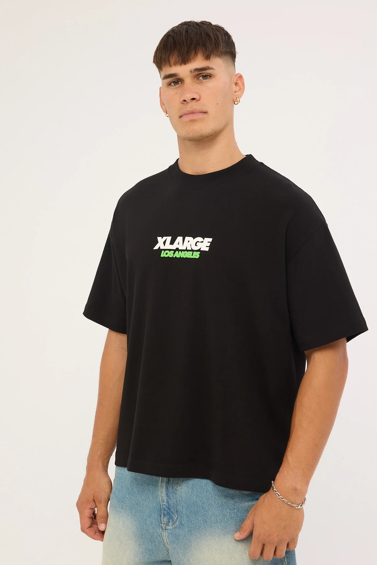 Xlarge Flowers Gorilla Fit SS Tee Solid Black - Image 4