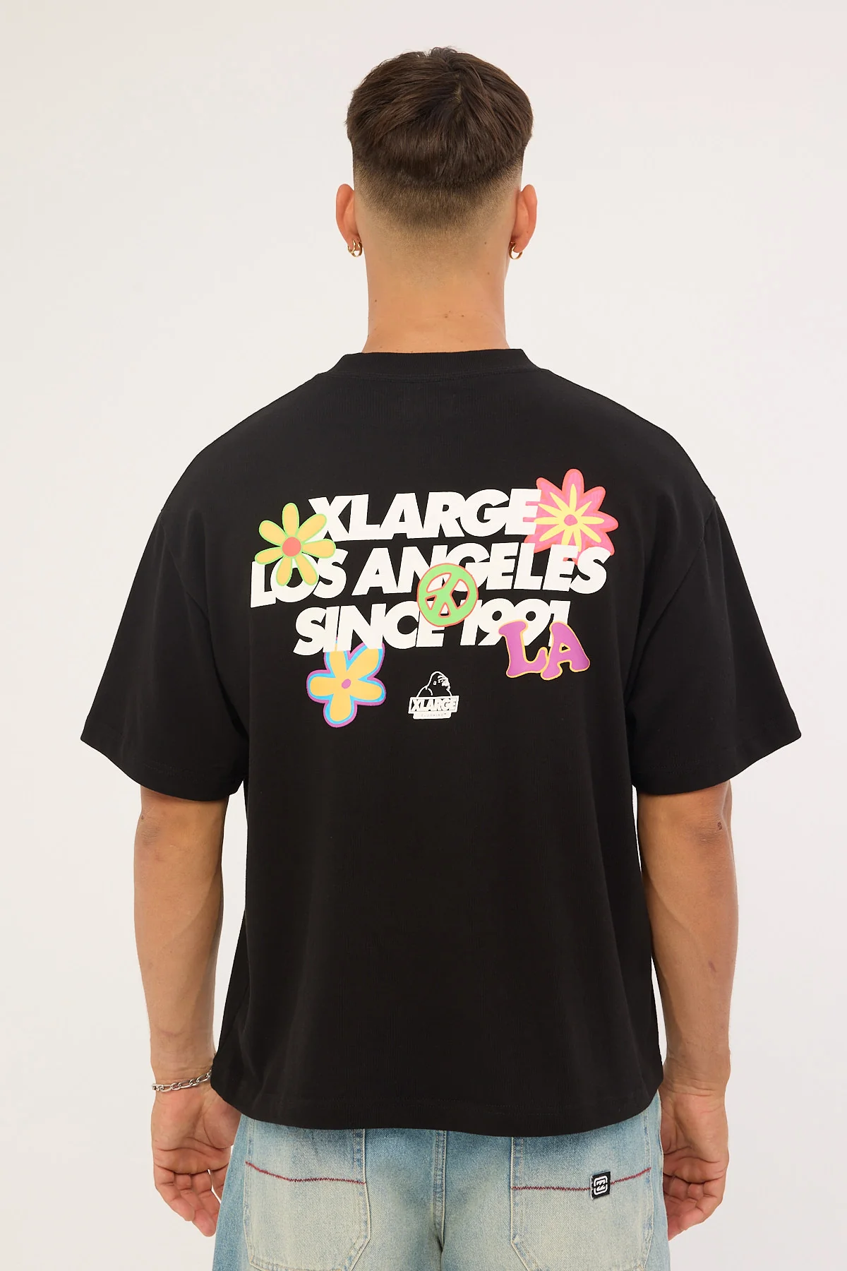 Xlarge Flowers Gorilla Fit SS Tee Solid Black - Image 6