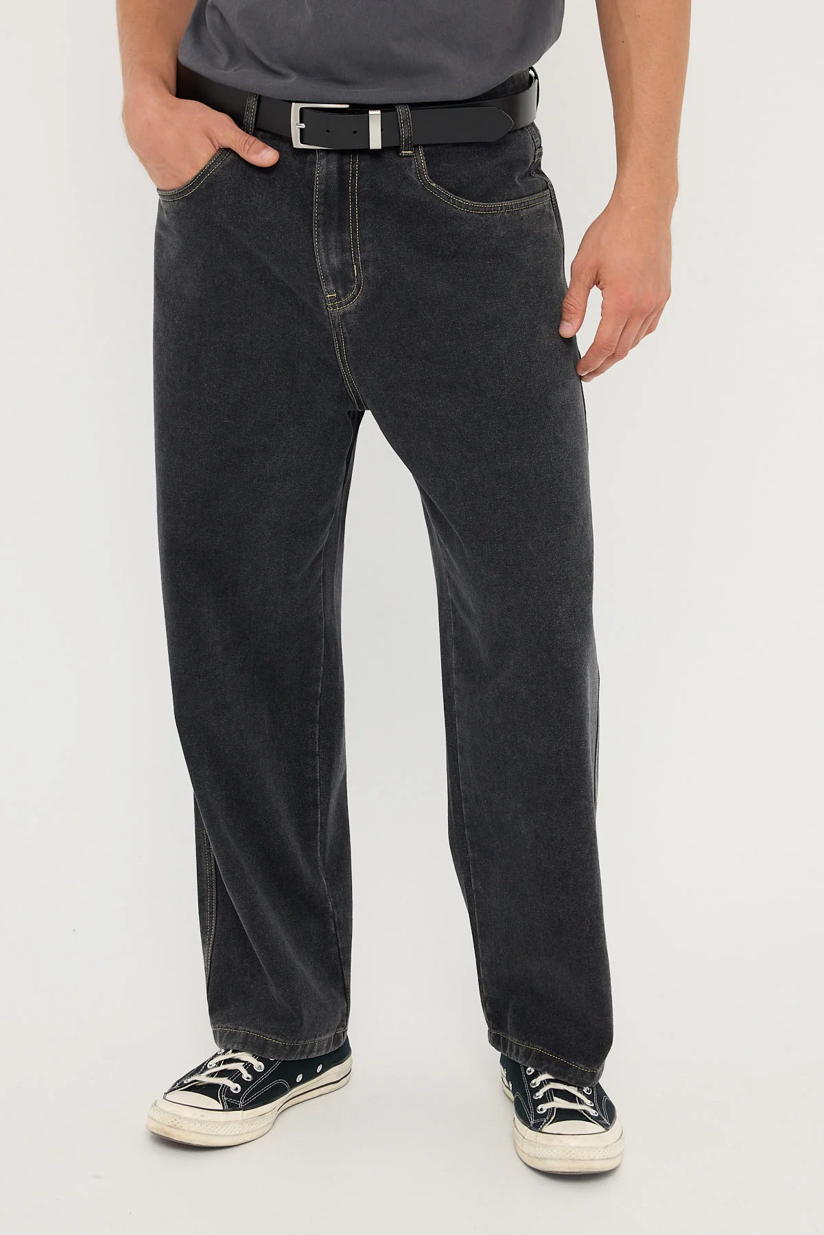 Xlarge Folded Crown Bull Denim Jean Double Dye Black - Image 2
