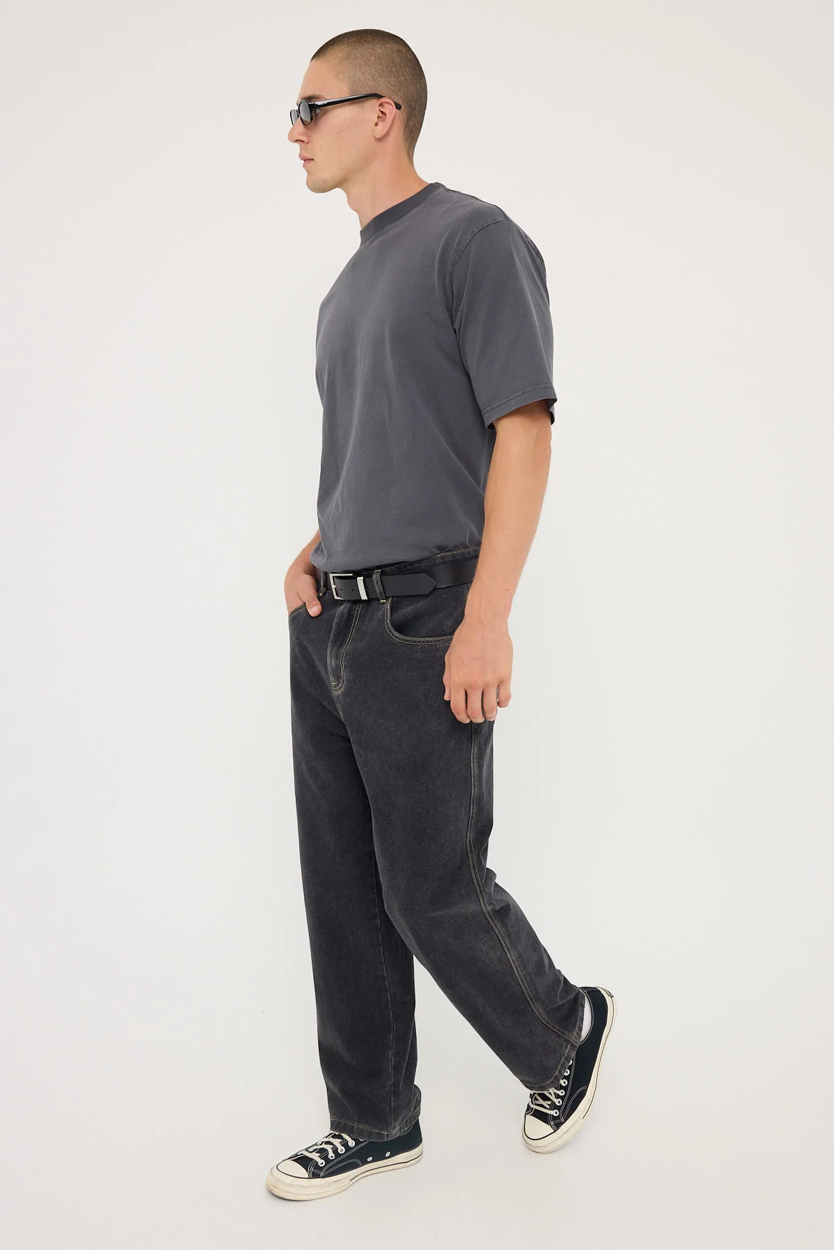 Xlarge Folded Crown Bull Denim Jean Double Dye Black - Image 3
