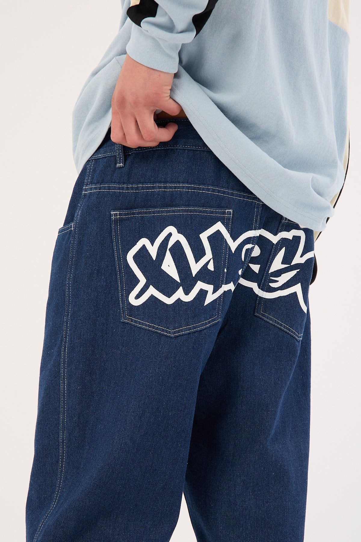 Xlarge Mark Bull Denim 91 Pant Raw Indigo - Image 8