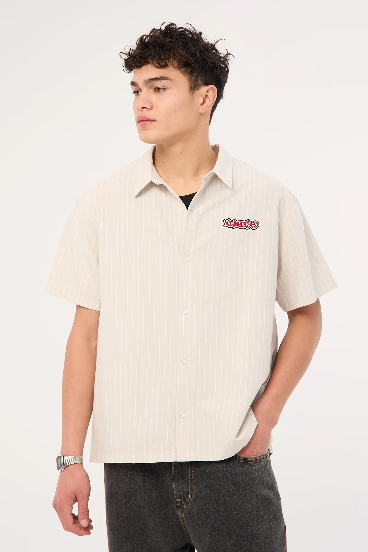 Xlarge Mark Stripe Shirt Smoke Stripe - Image 3