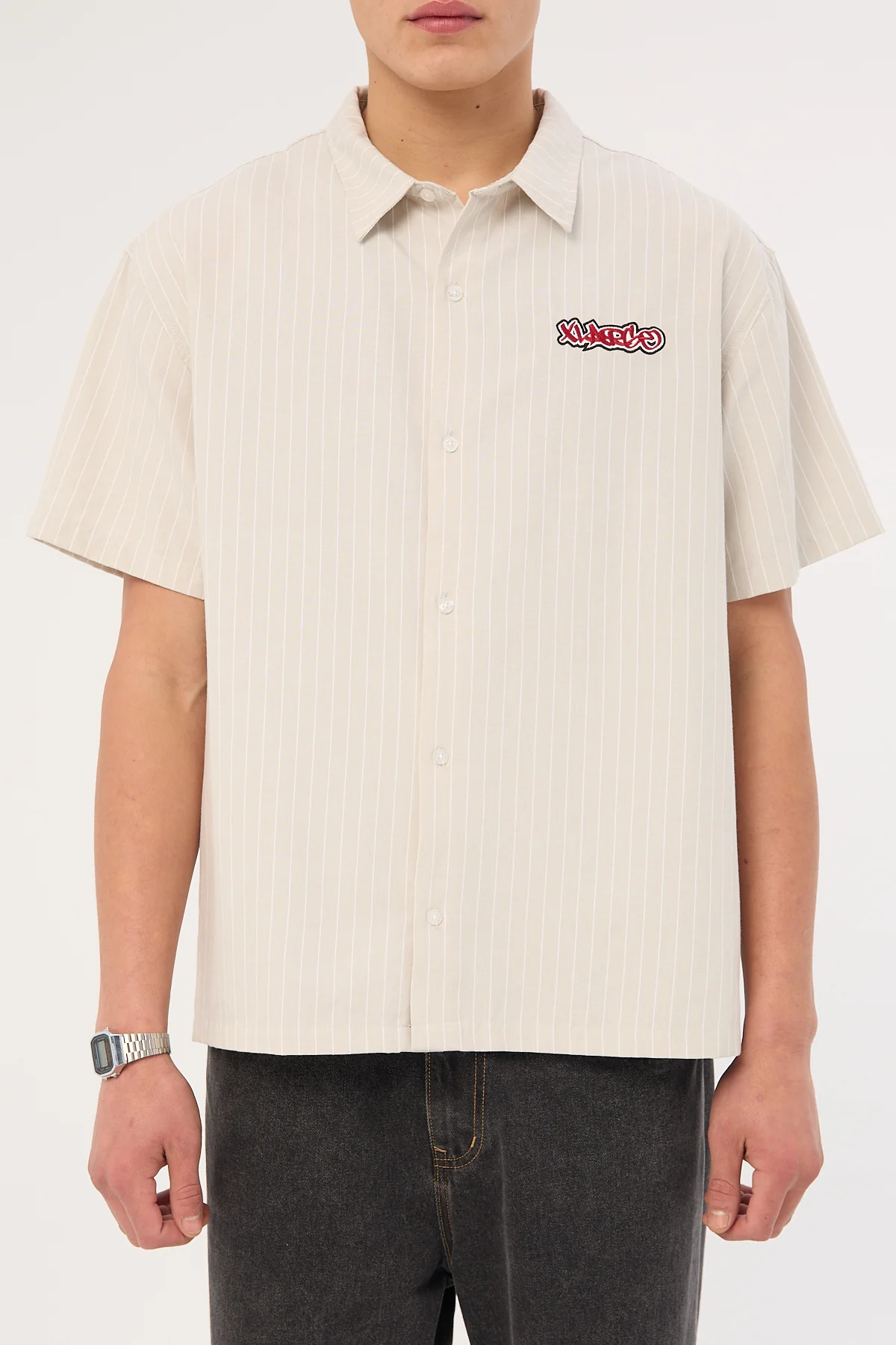 Xlarge Mark Stripe Shirt Smoke Stripe - Image 7