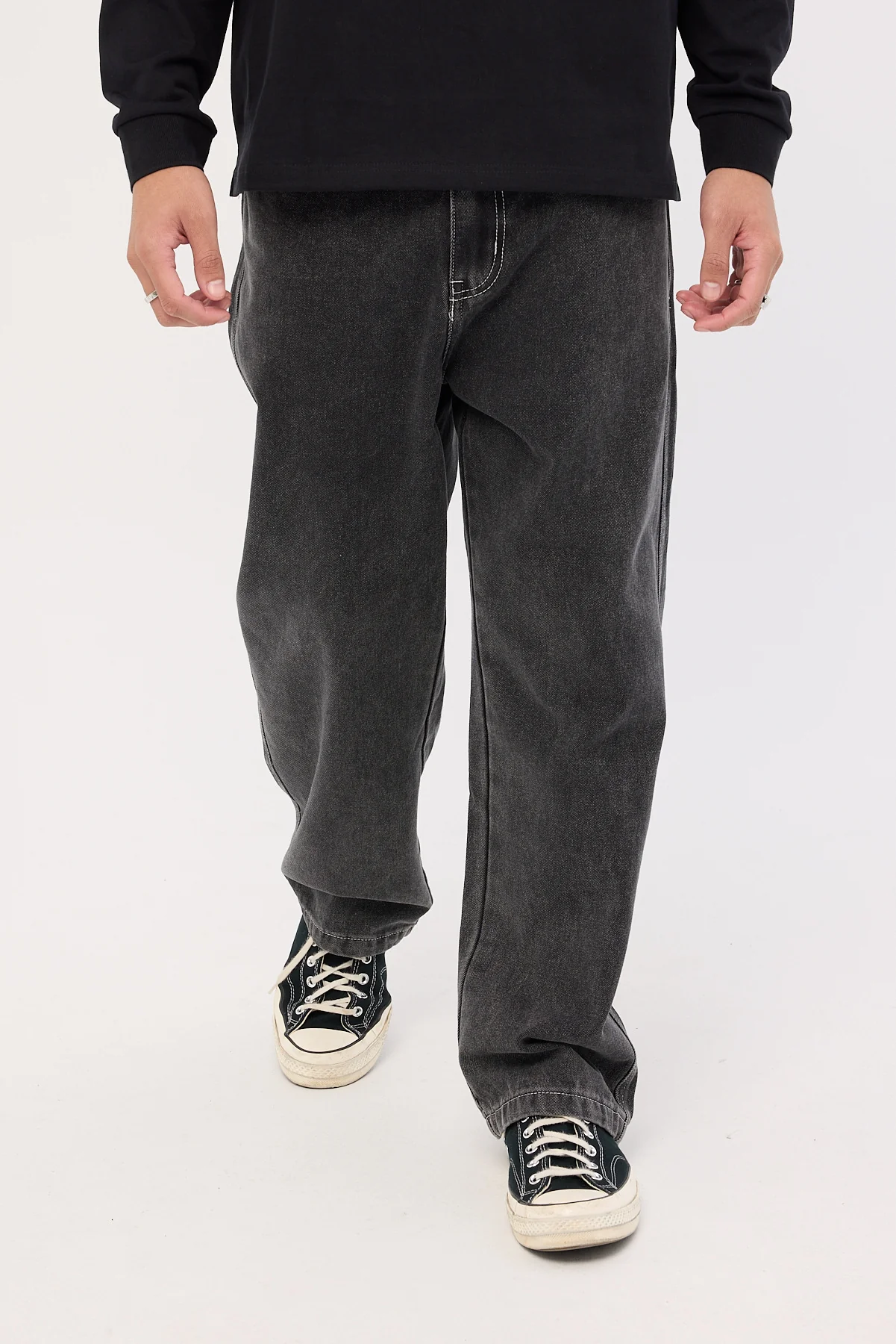 Xlarge Whistle Bull Denim 91 Pant Washed Black - Image 2