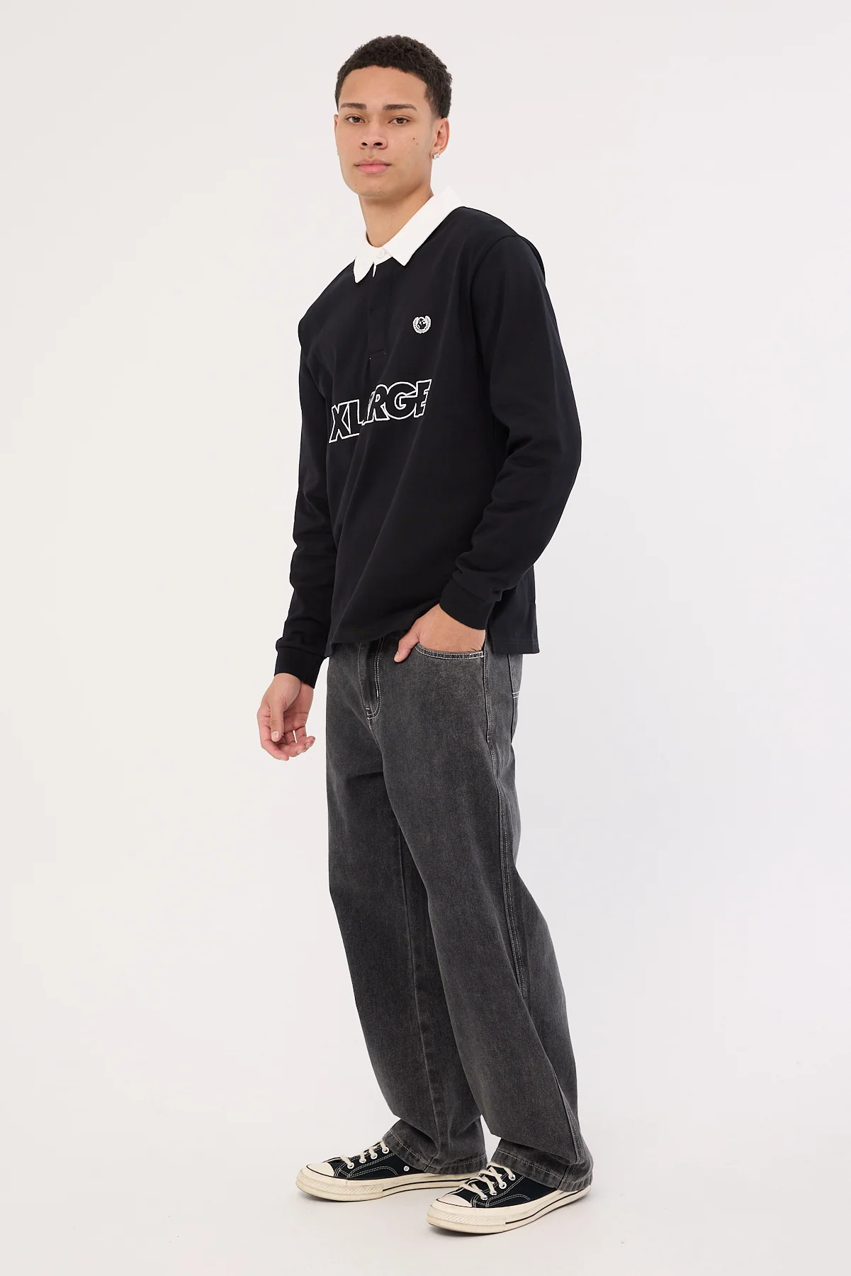 Xlarge Whistle Bull Denim 91 Pant Washed Black - Image 4